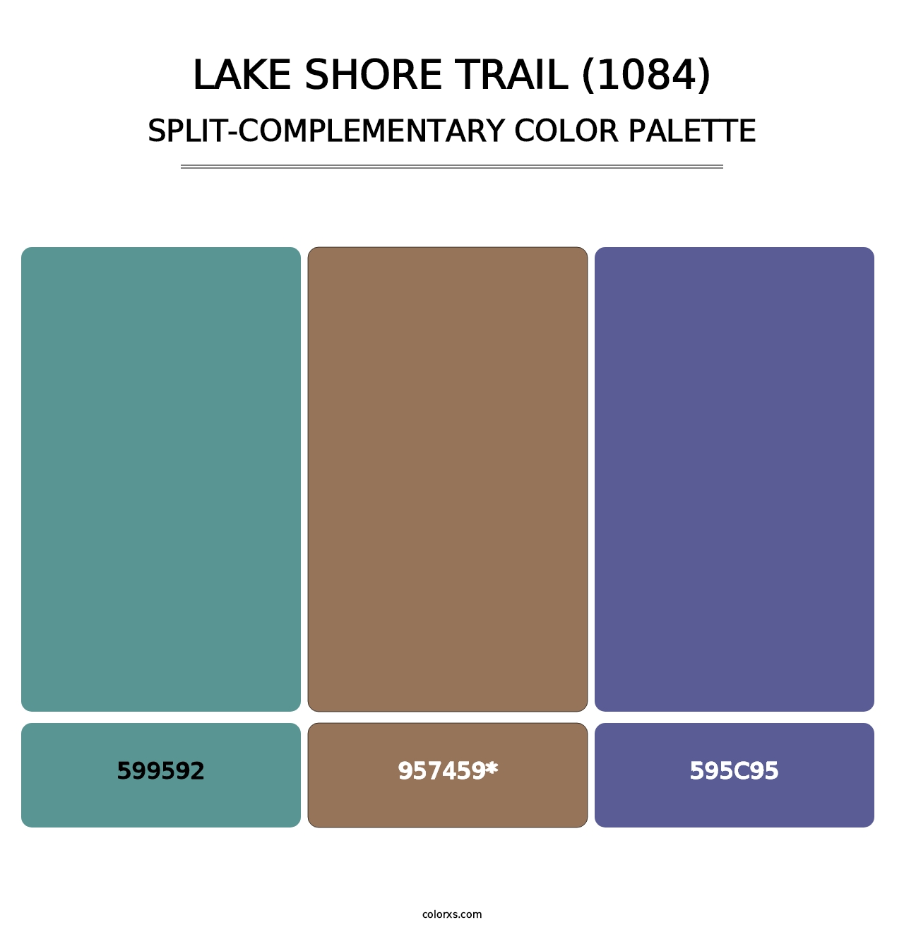 Lake Shore Trail (1084) - Split-Complementary Color Palette