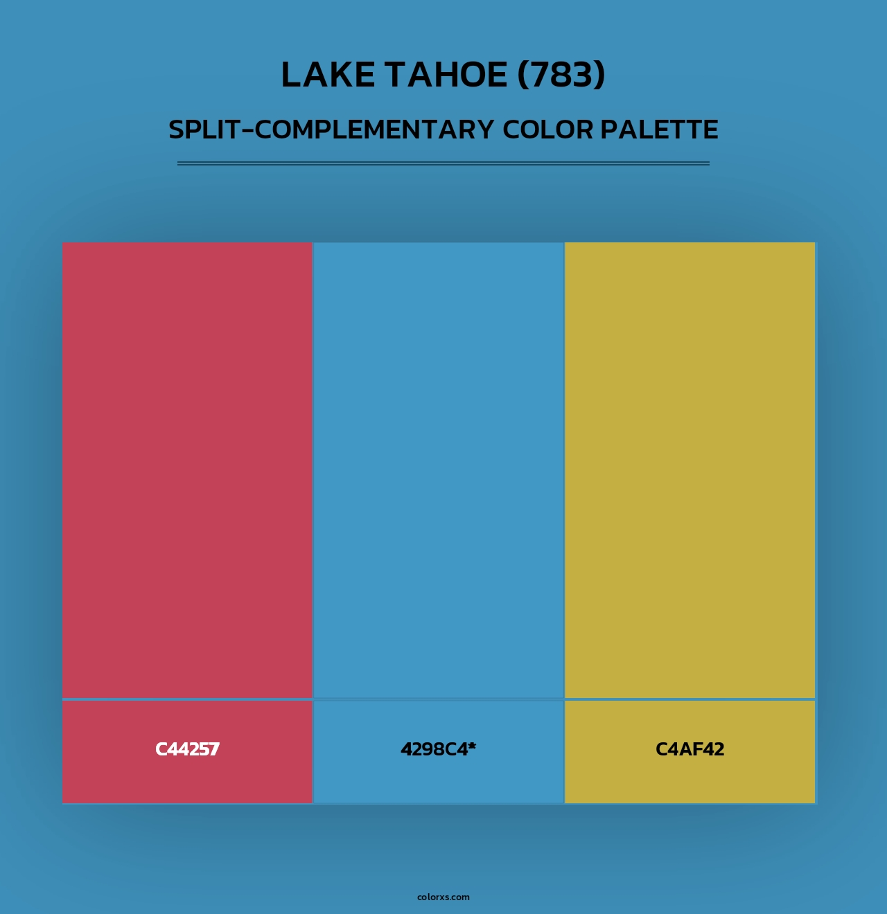 Lake Tahoe (783) - Split-Complementary Color Palette