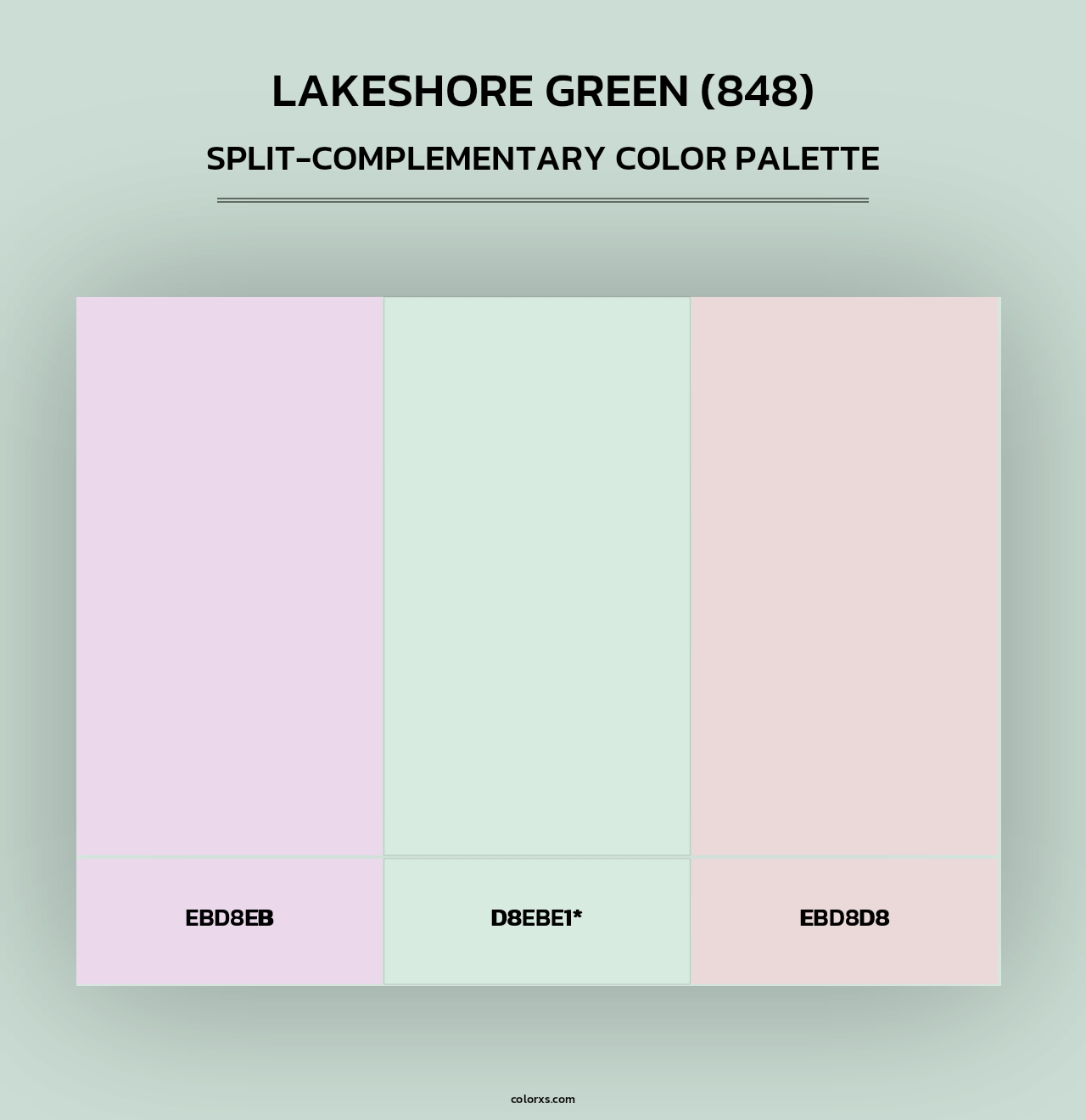 Lakeshore Green (848) - Split-Complementary Color Palette