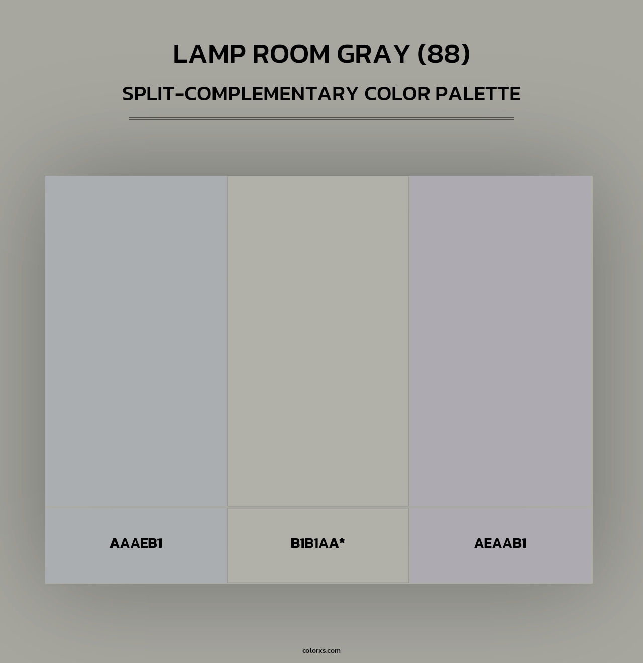 Lamp Room Gray (88) - Split-Complementary Color Palette