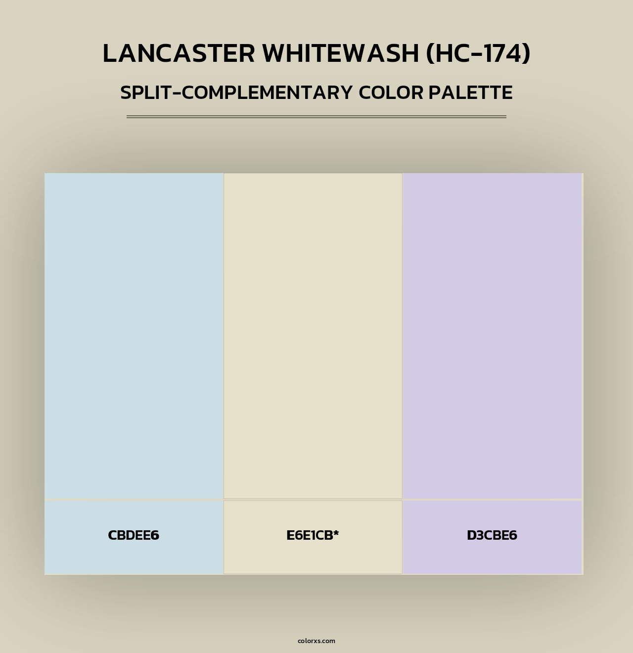 Lancaster Whitewash (HC-174) - Split-Complementary Color Palette