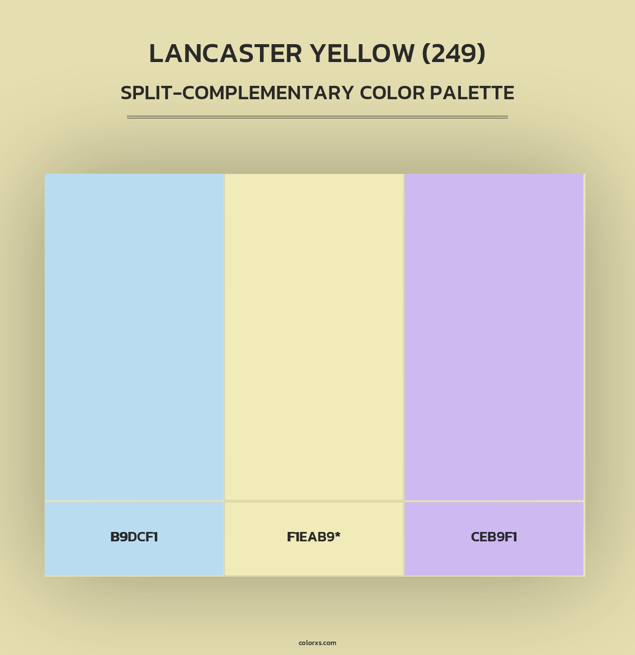 Lancaster Yellow (249) - Split-Complementary Color Palette