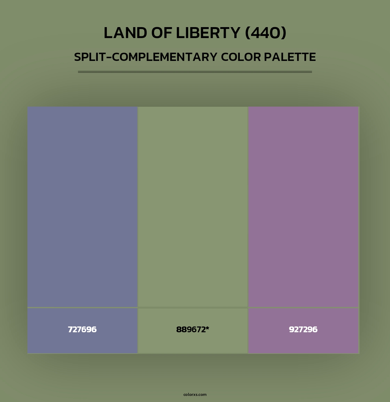 Land of Liberty (440) - Split-Complementary Color Palette