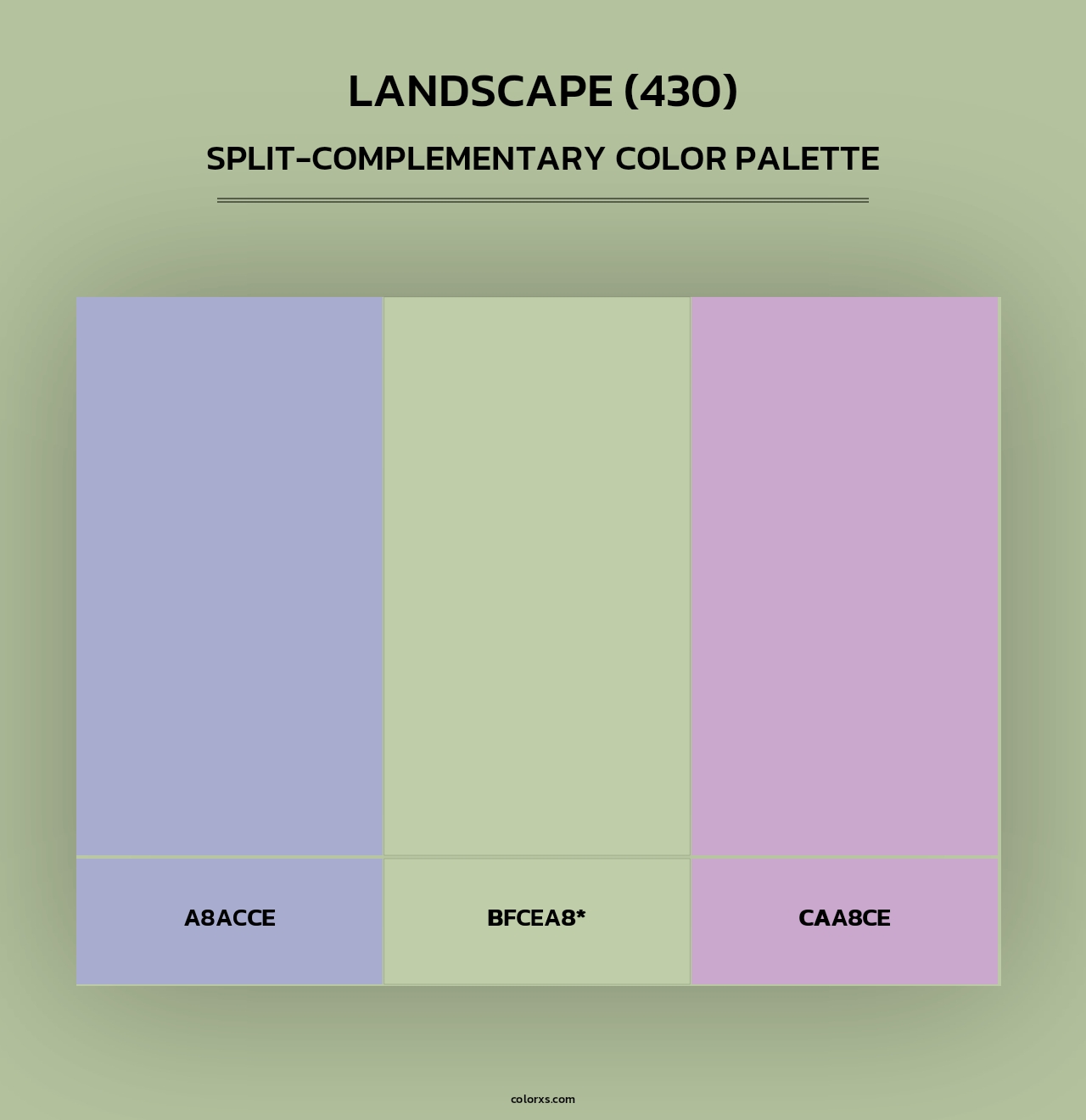 Landscape (430) - Split-Complementary Color Palette