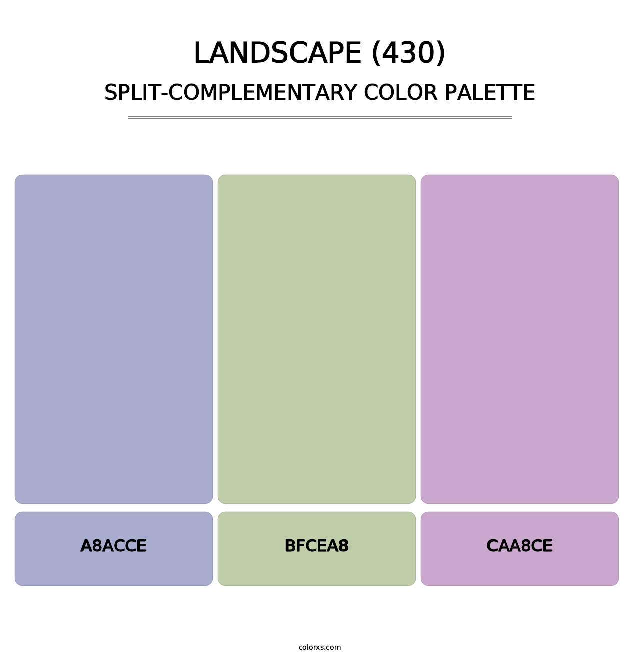 Landscape (430) - Split-Complementary Color Palette