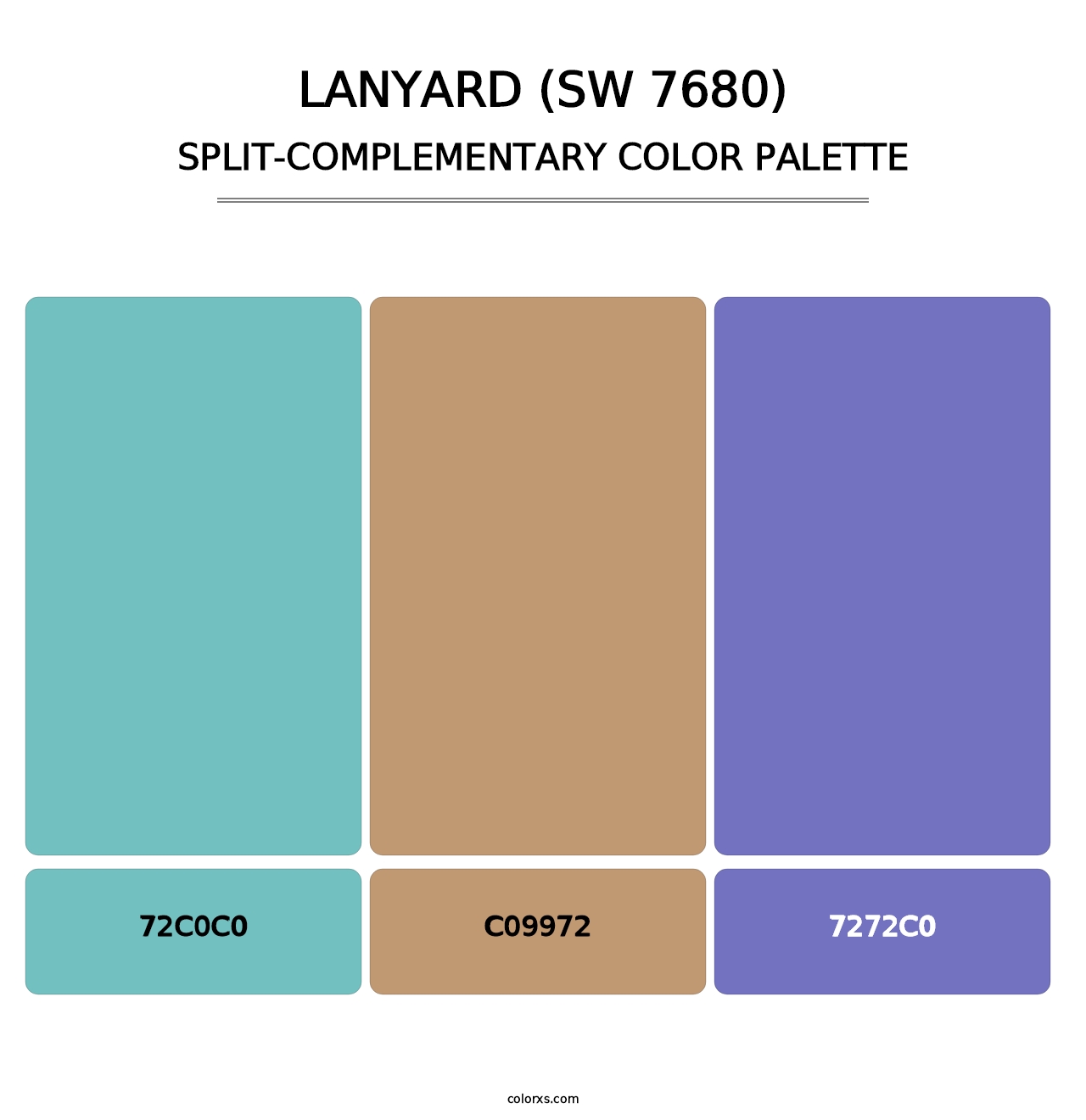 Lanyard (SW 7680) - Split-Complementary Color Palette