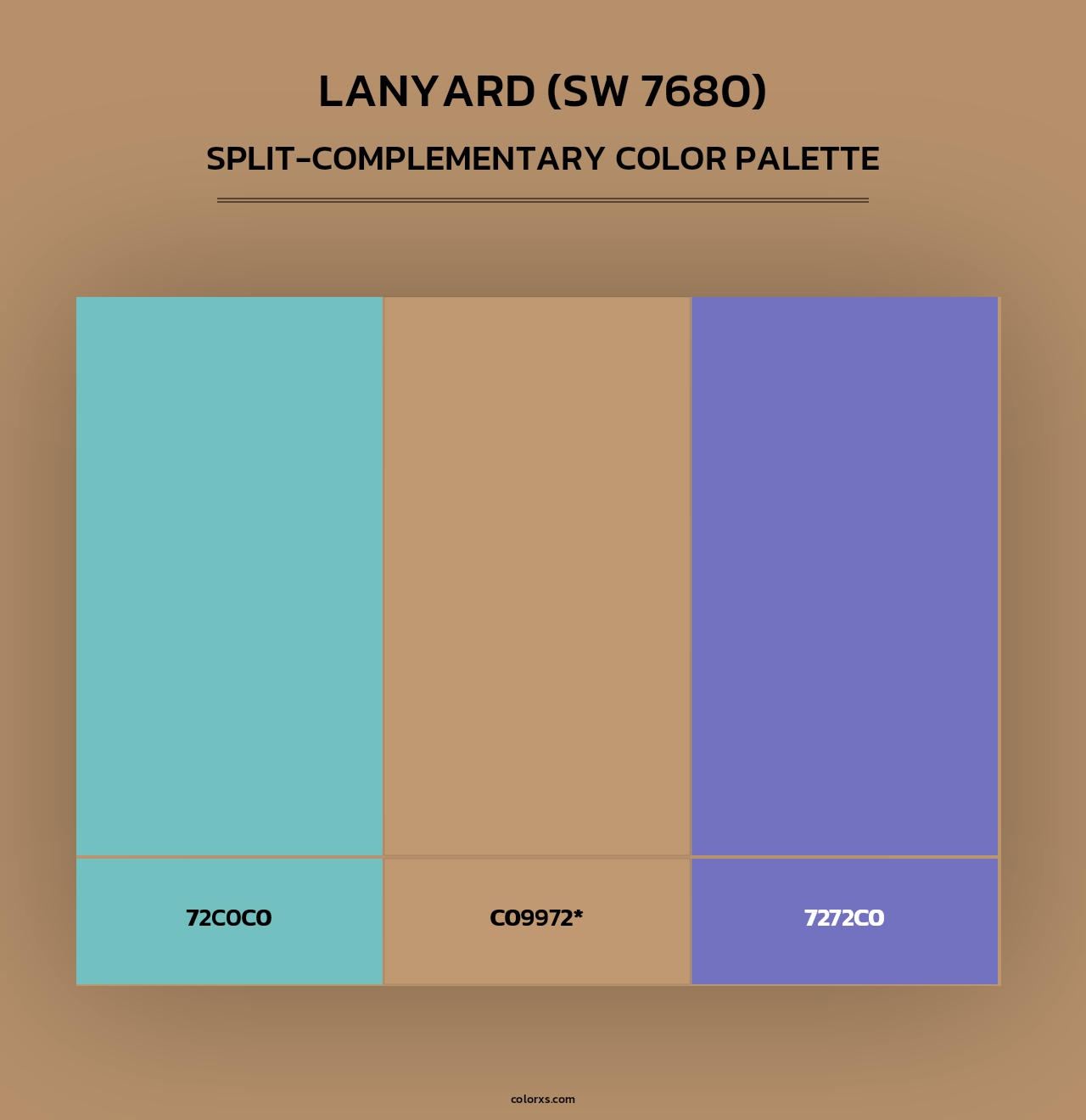 Lanyard (SW 7680) - Split-Complementary Color Palette