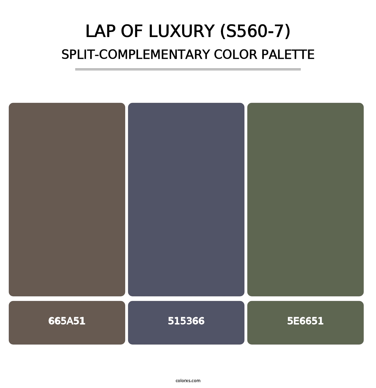 Lap Of Luxury (S560-7) - Split-Complementary Color Palette