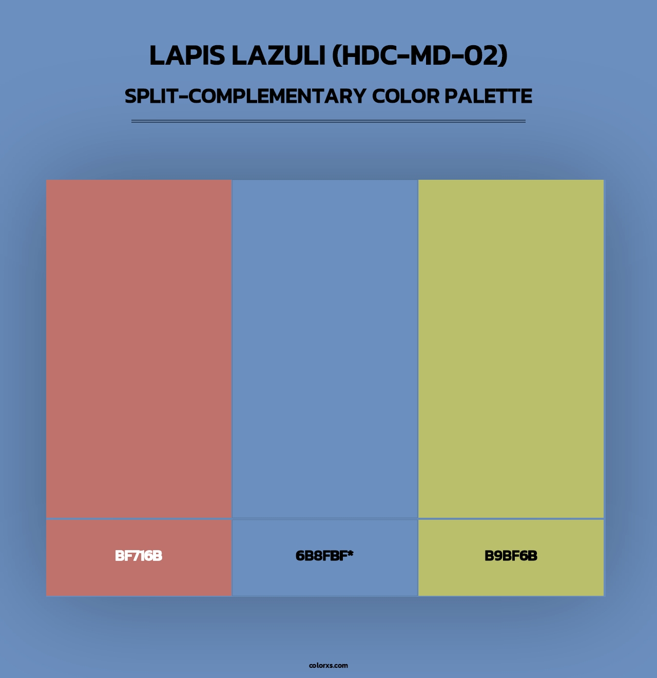 Lapis Lazuli (HDC-MD-02) - Split-Complementary Color Palette
