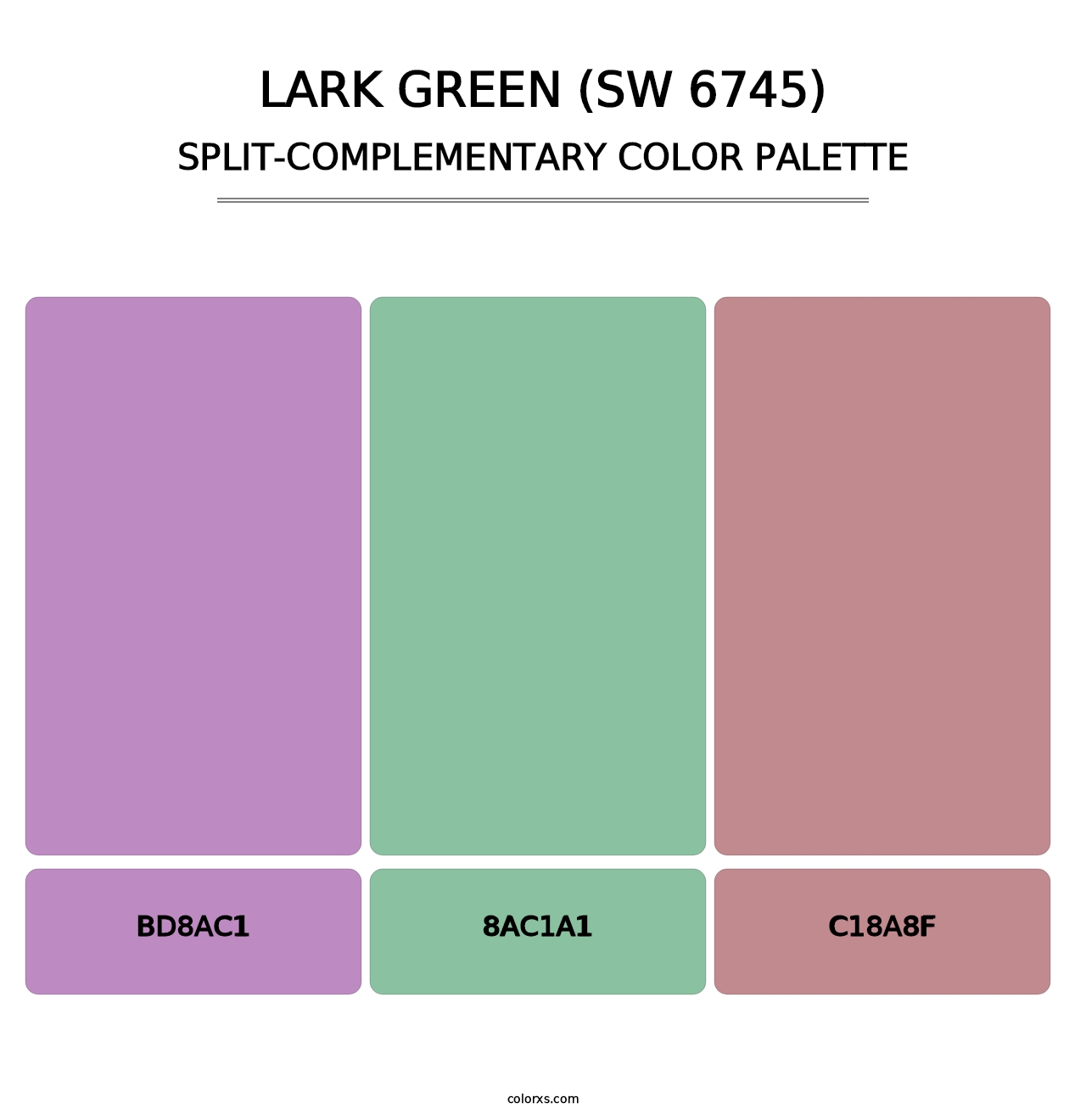 Lark Green (SW 6745) - Split-Complementary Color Palette