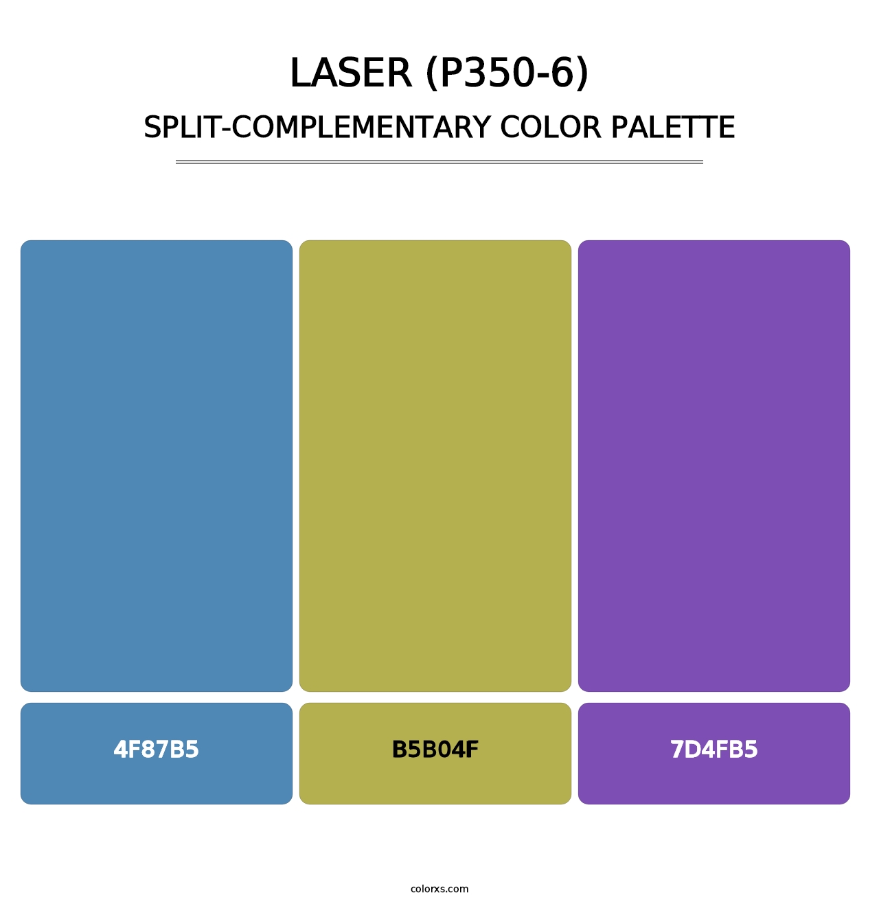 Laser (P350-6) - Split-Complementary Color Palette