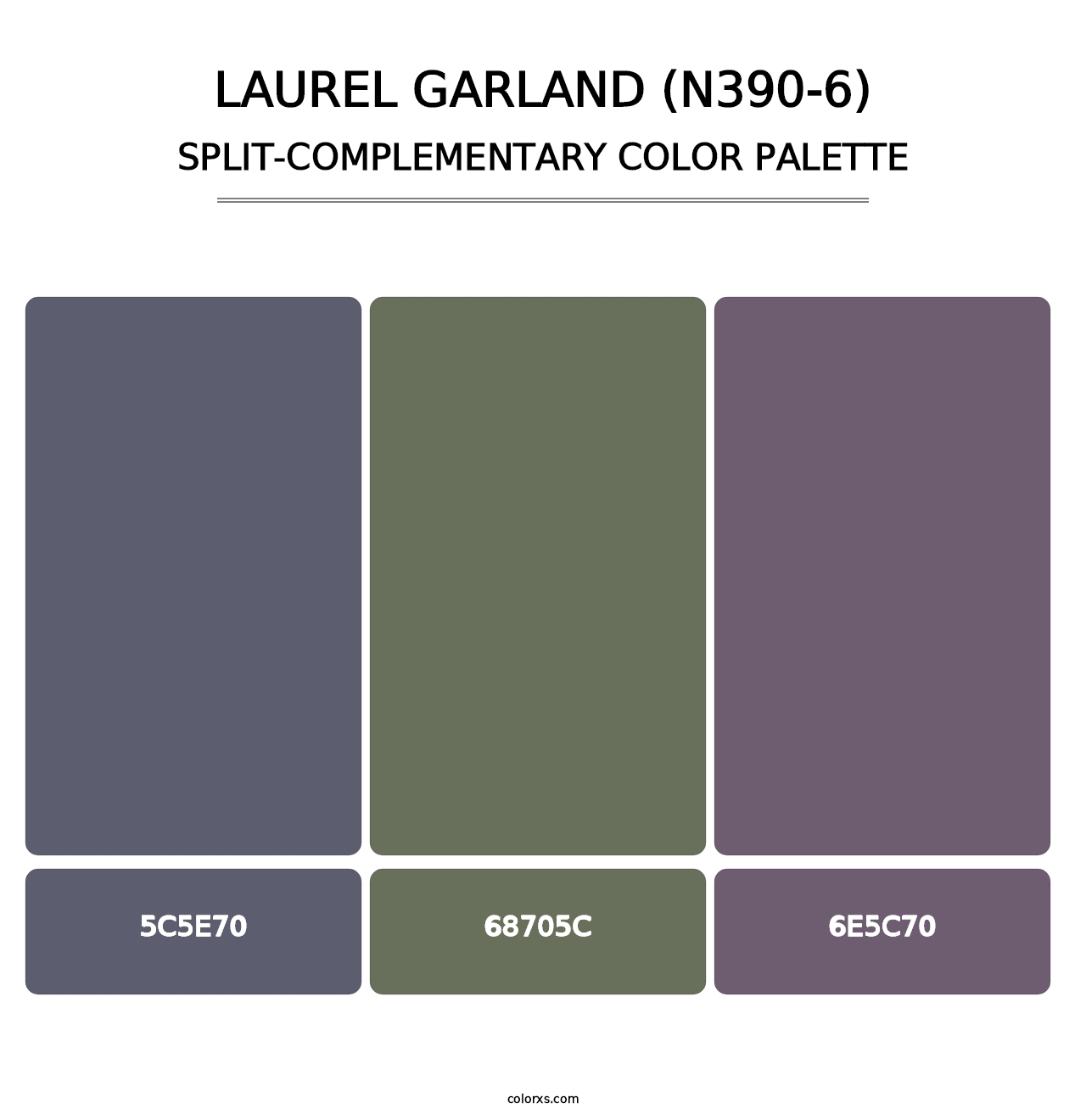 Laurel Garland (N390-6) - Split-Complementary Color Palette