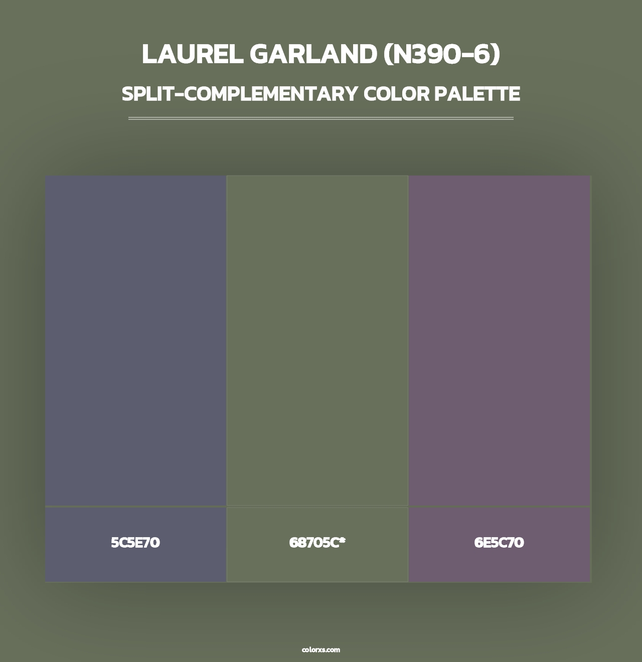 Laurel Garland (N390-6) - Split-Complementary Color Palette