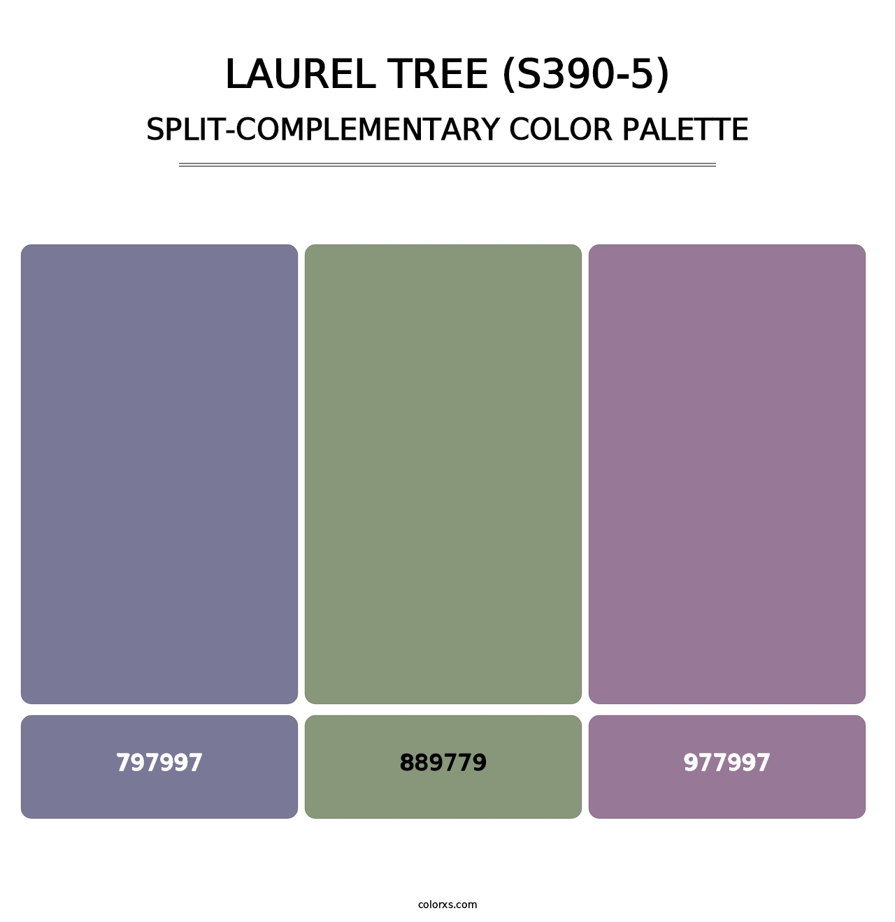 Laurel Tree (S390-5) - Split-Complementary Color Palette