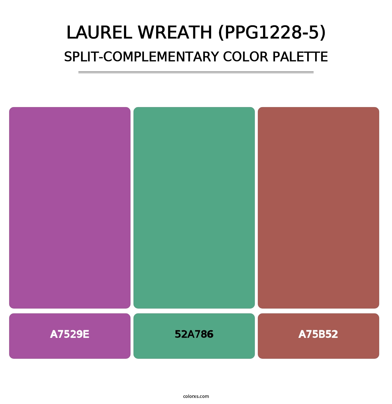 Laurel Wreath (PPG1228-5) - Split-Complementary Color Palette