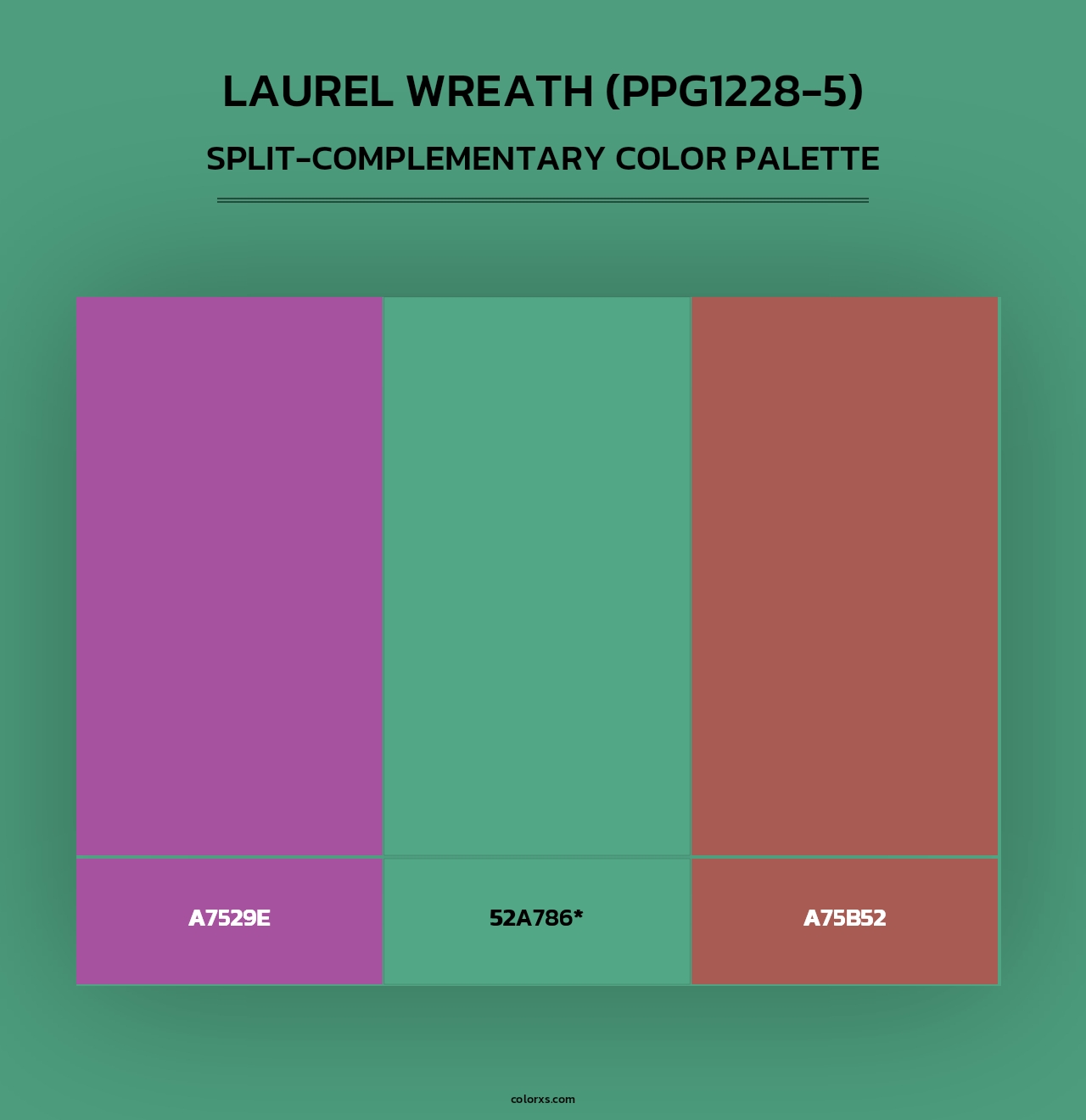 Laurel Wreath (PPG1228-5) - Split-Complementary Color Palette