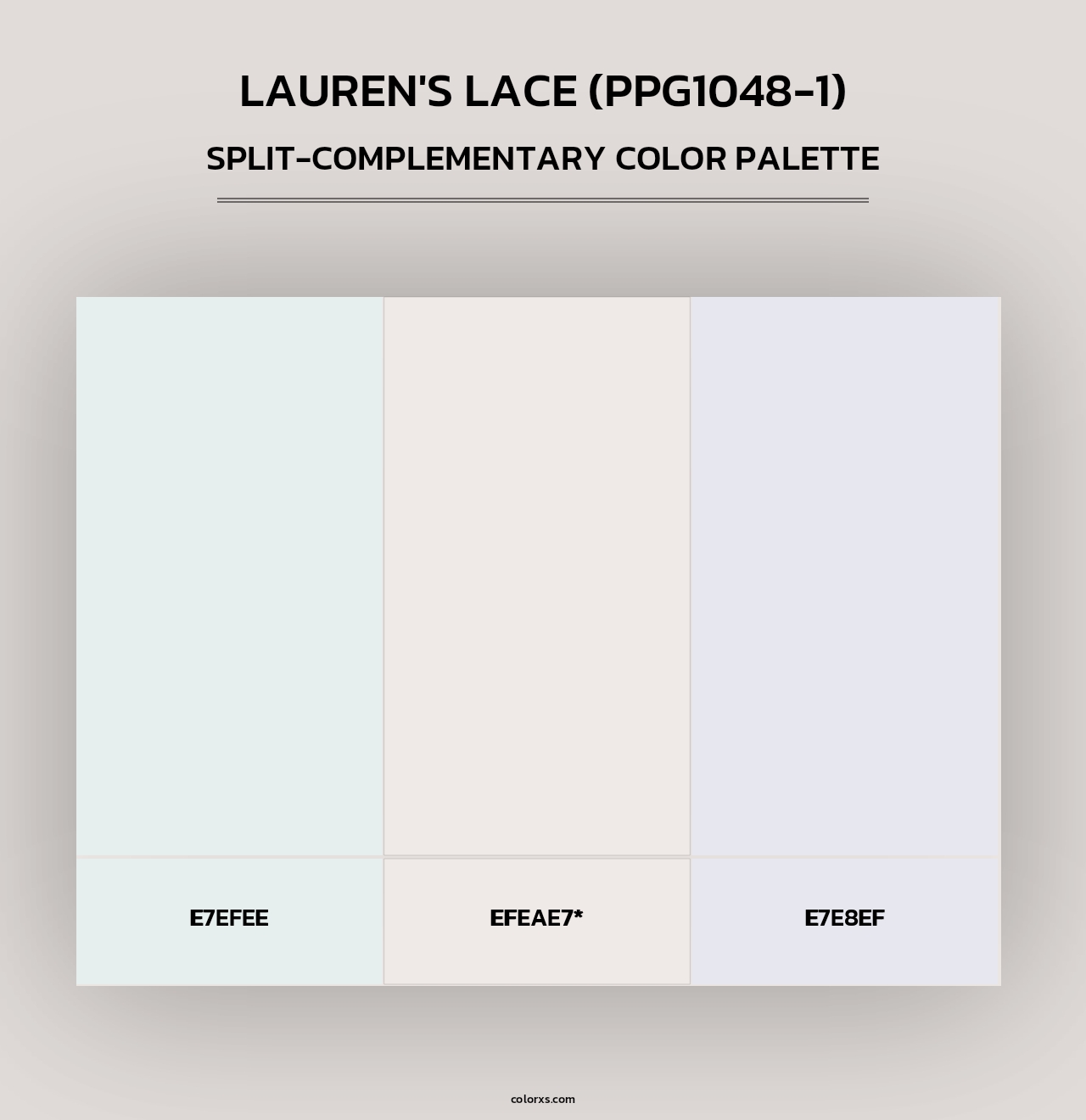 Lauren's Lace (PPG1048-1) - Split-Complementary Color Palette