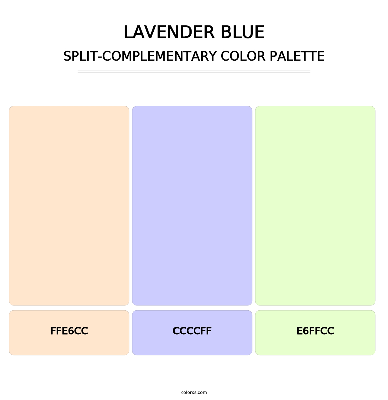 Lavender Blue - Split-Complementary Color Palette