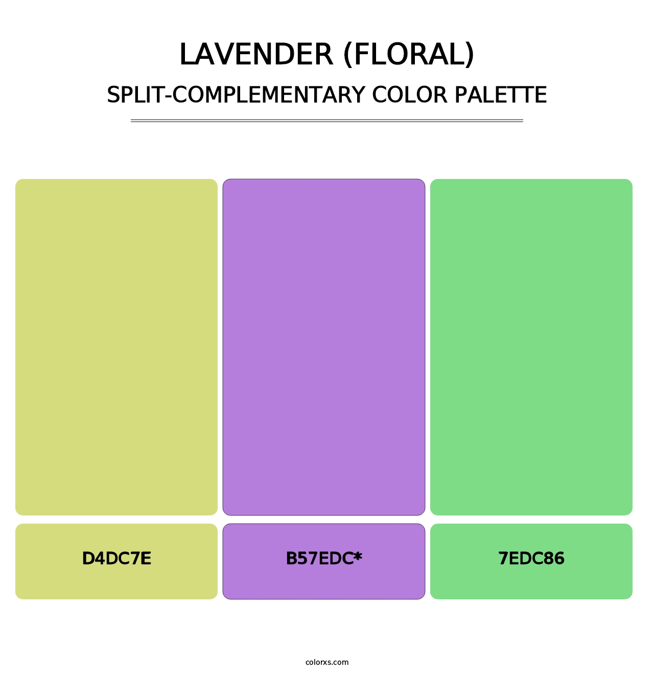 Lavender (Floral) - Split-Complementary Color Palette