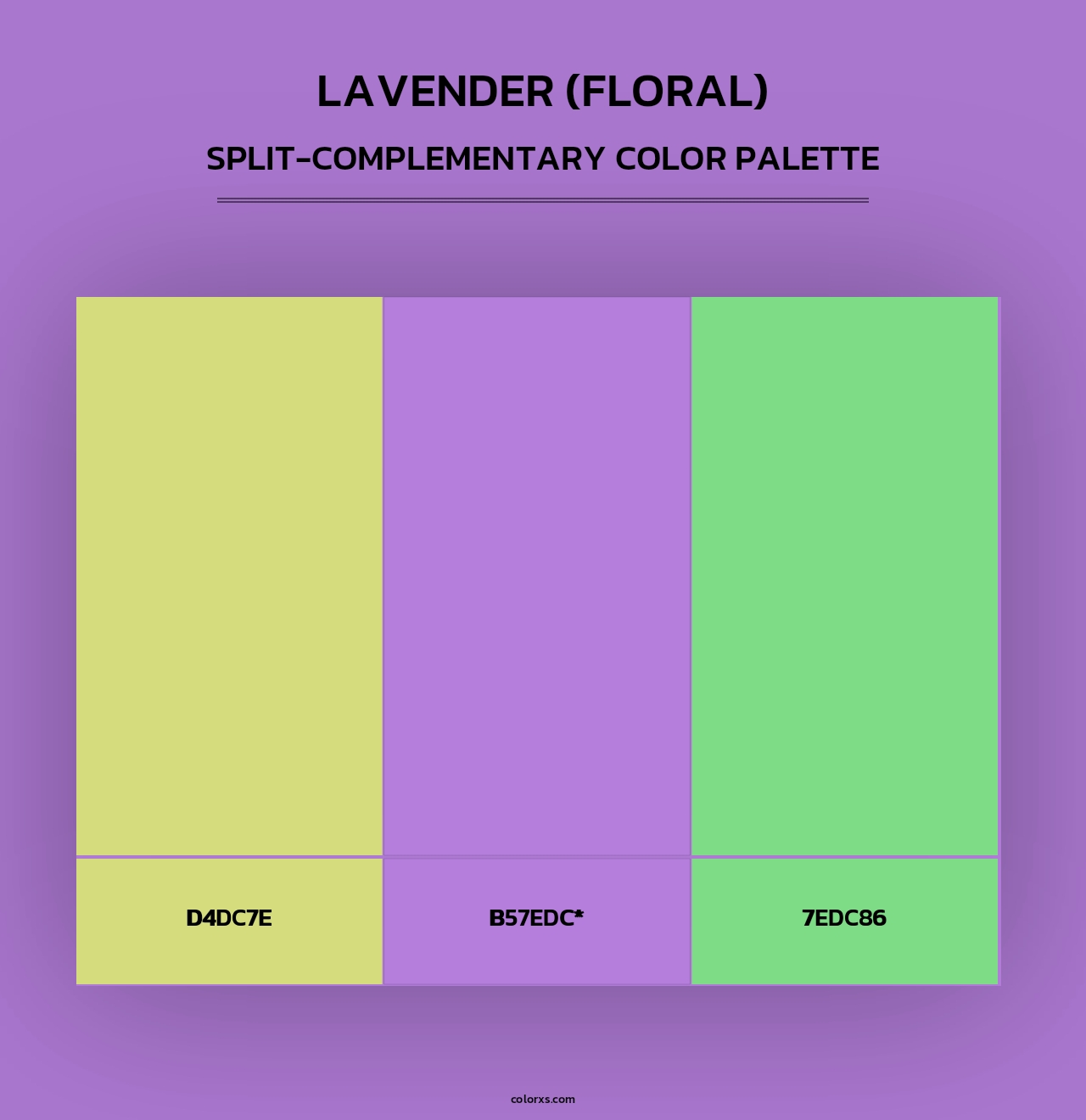 Lavender (Floral) - Split-Complementary Color Palette