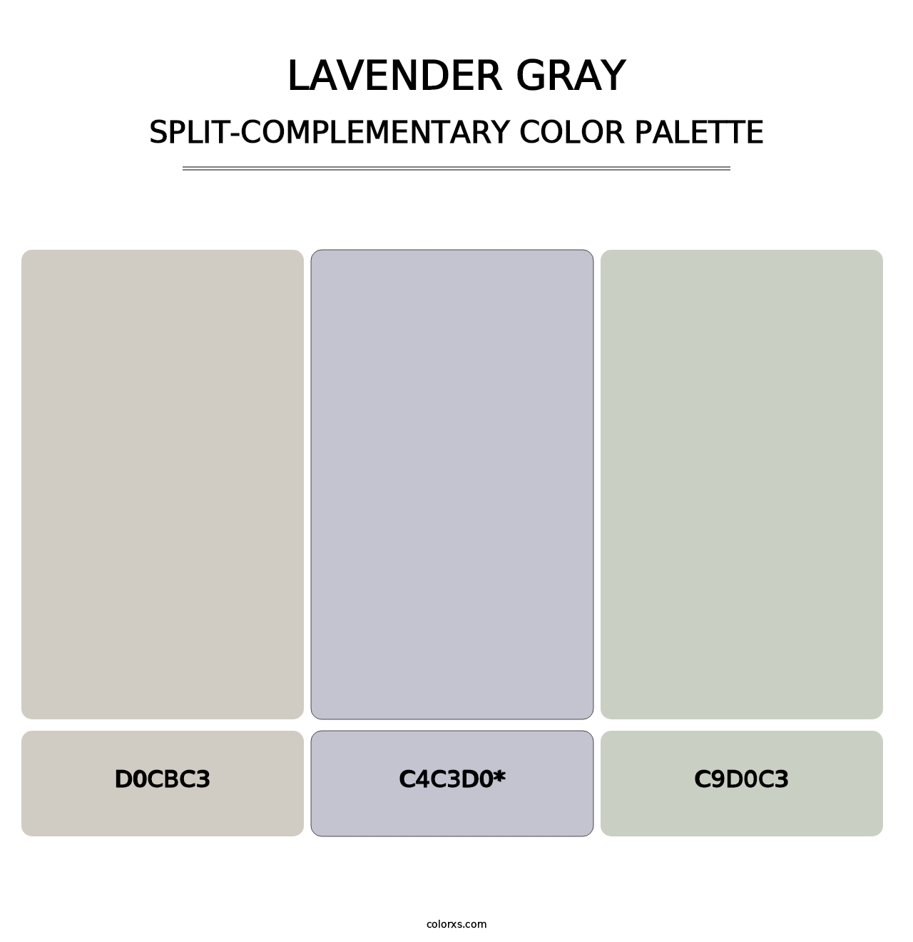 Lavender Gray - Split-Complementary Color Palette