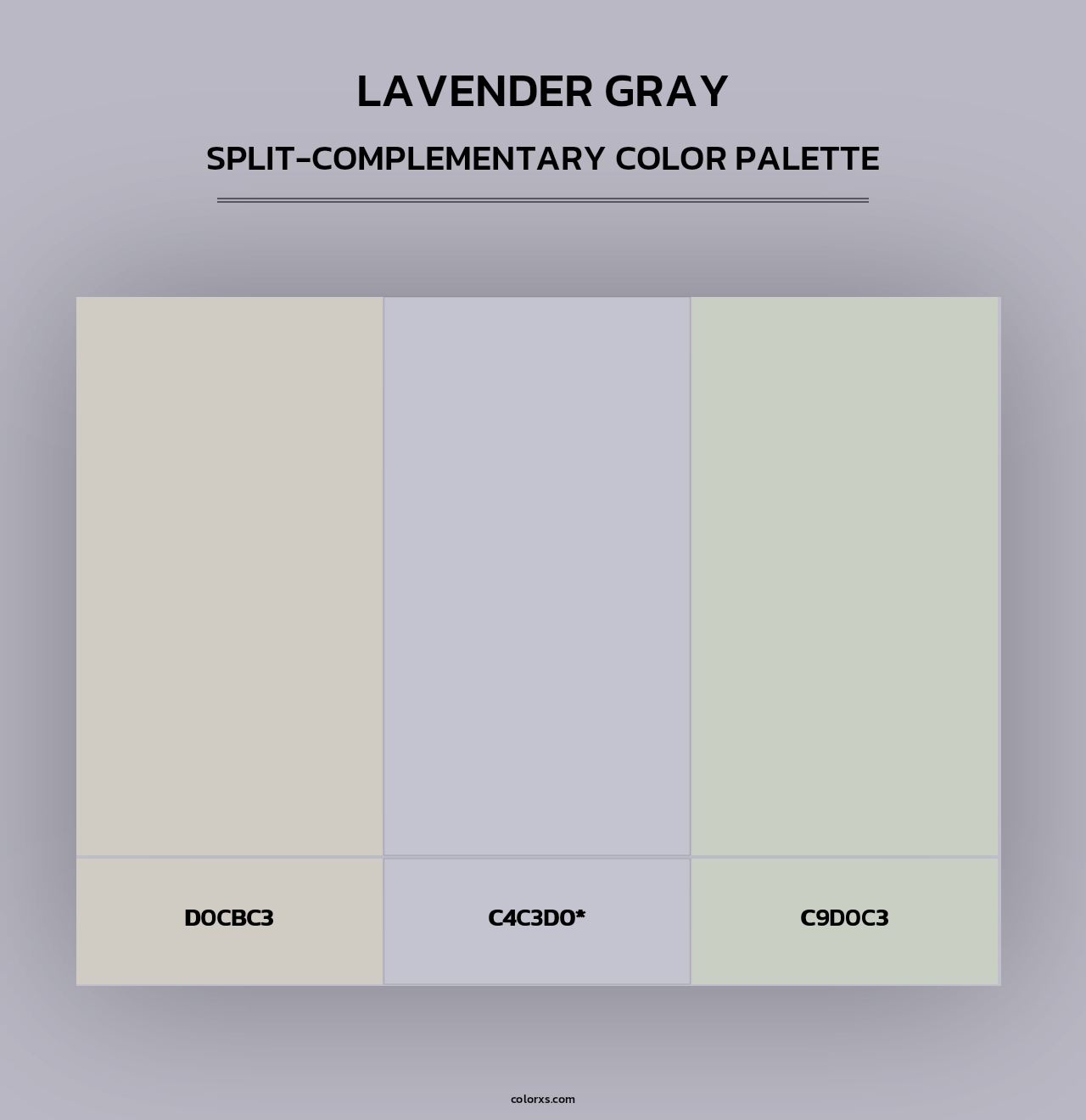 Lavender Gray - Split-Complementary Color Palette