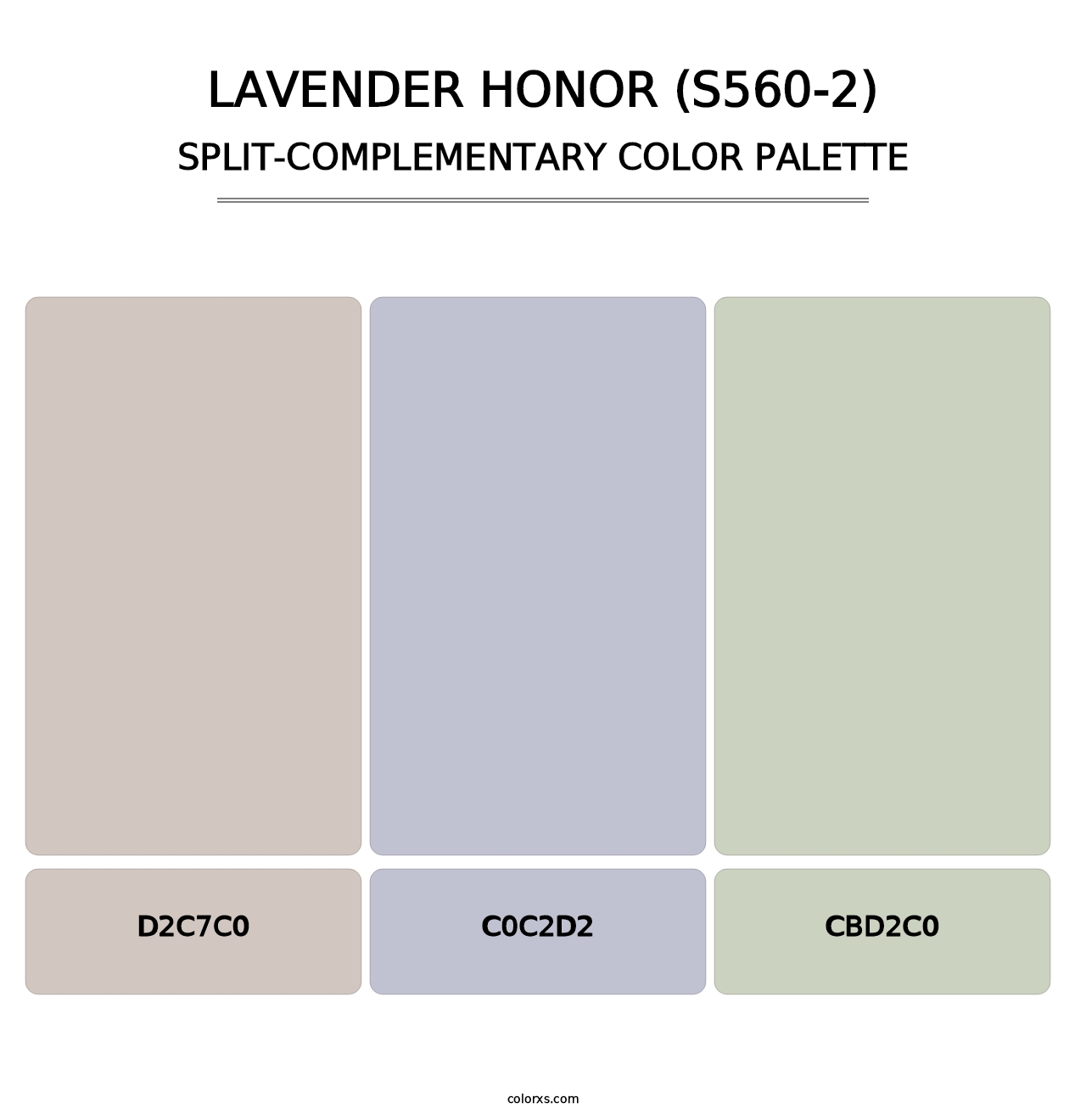 Lavender Honor (S560-2) - Split-Complementary Color Palette