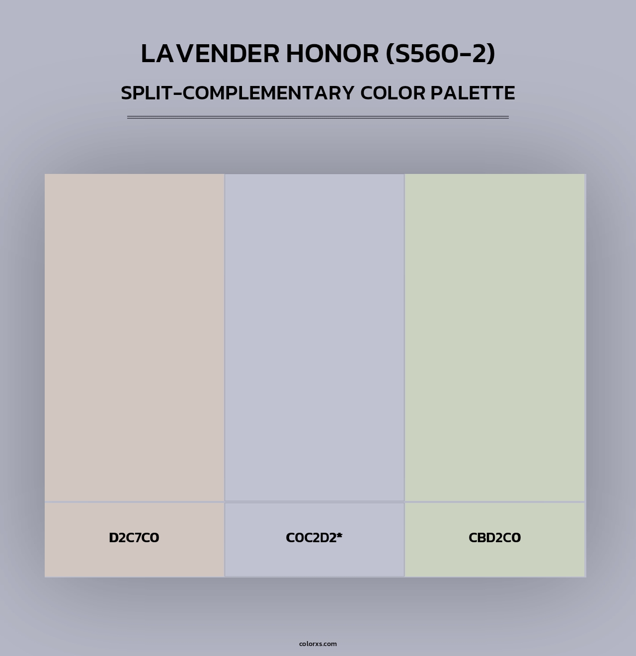 Lavender Honor (S560-2) - Split-Complementary Color Palette