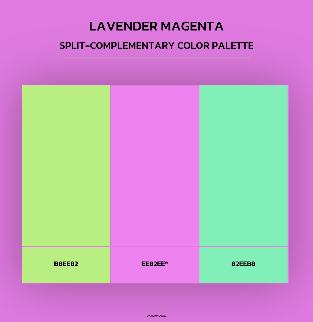 Lavender Magenta - Split-Complementary Color Palette