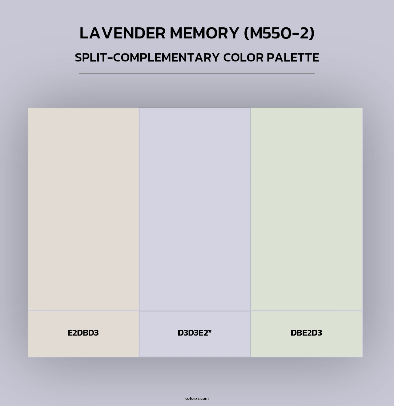 Lavender Memory (M550-2) - Split-Complementary Color Palette