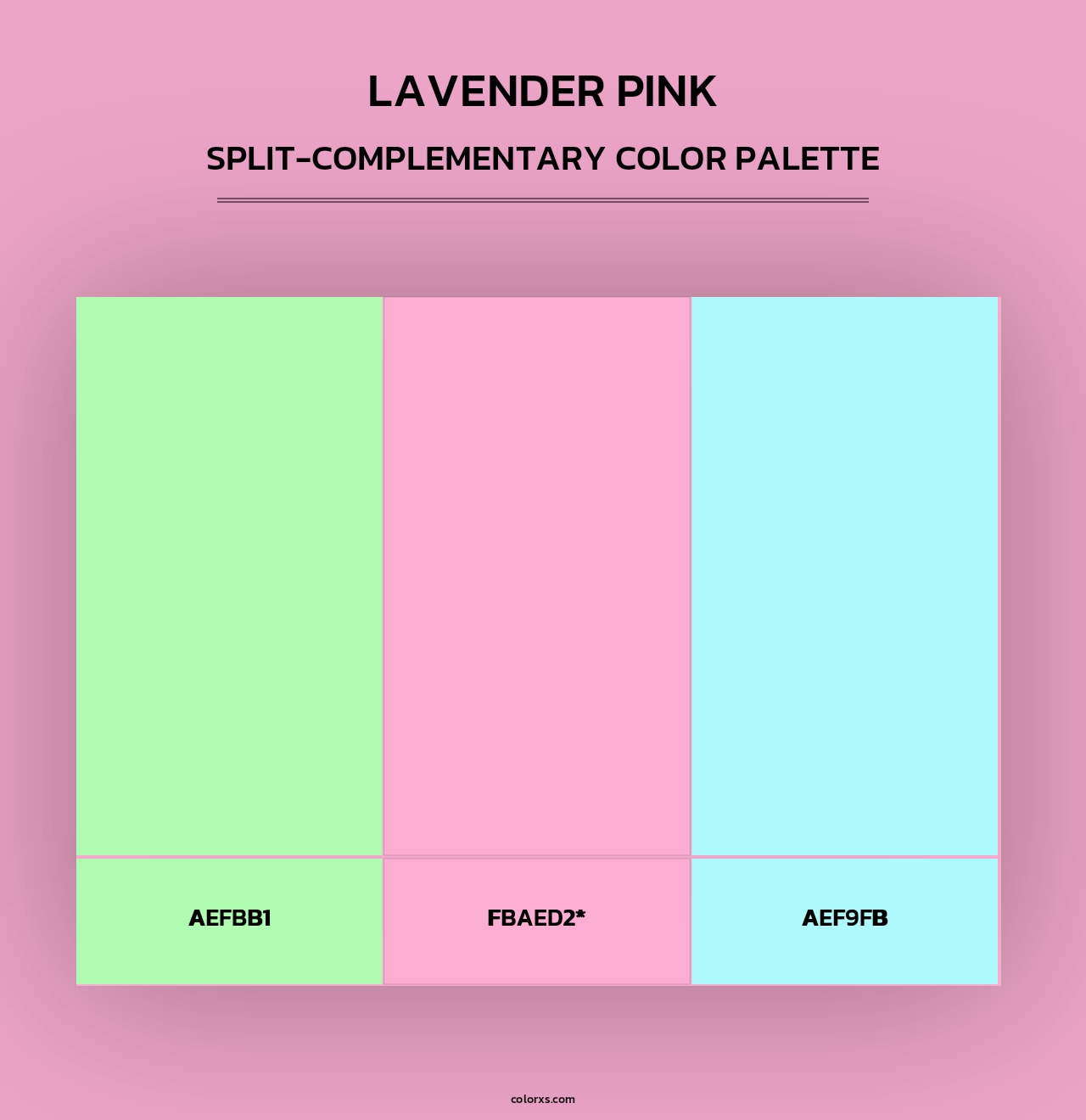 Lavender Pink - Split-Complementary Color Palette
