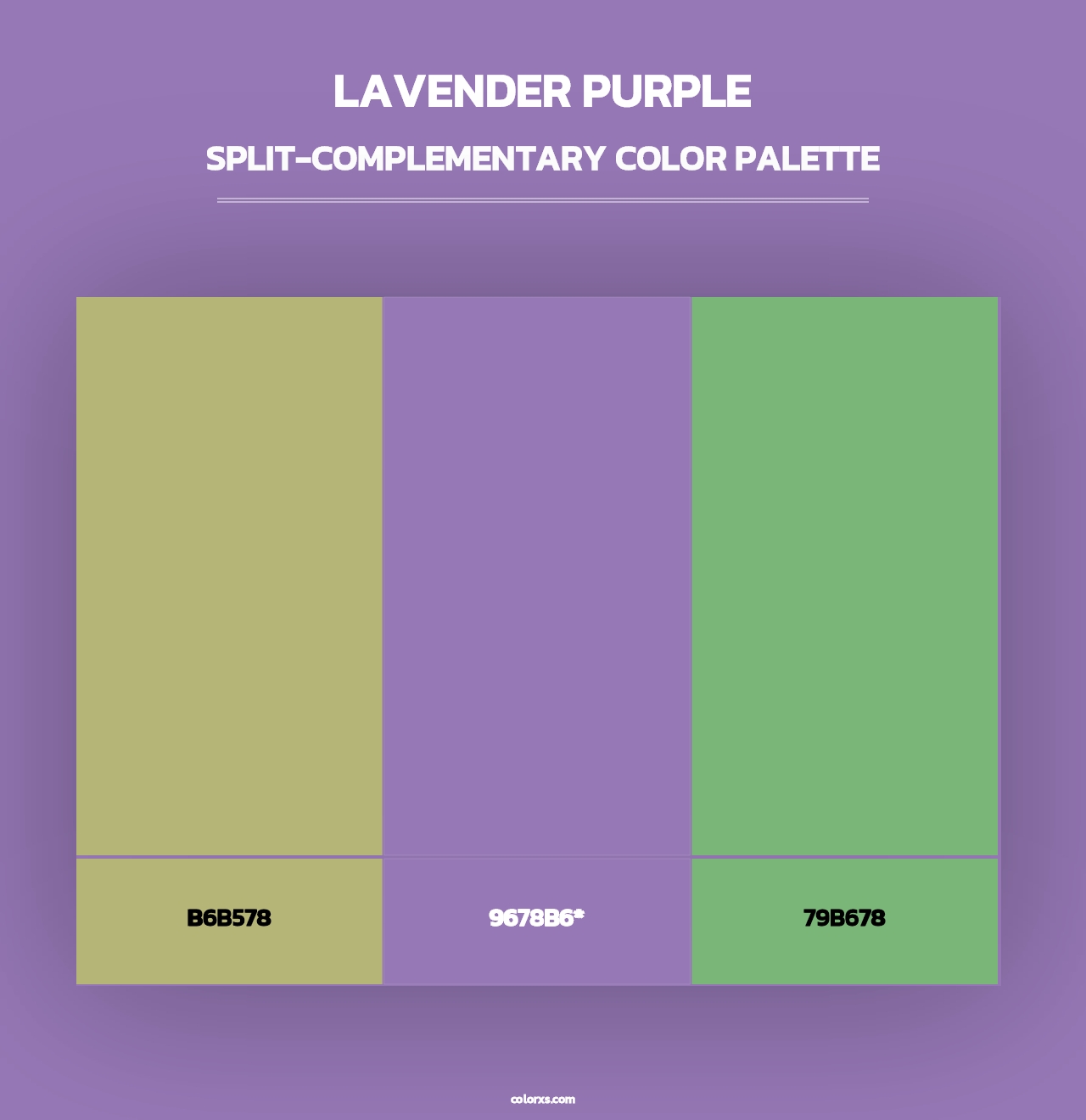 Lavender Purple - Split-Complementary Color Palette