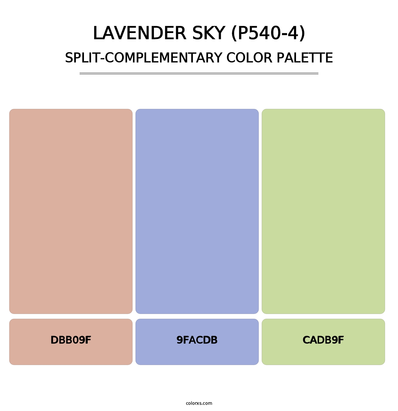 Lavender Sky (P540-4) - Split-Complementary Color Palette