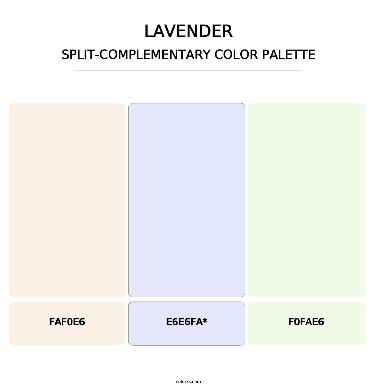 Lavender - Split-Complementary Color Palette
