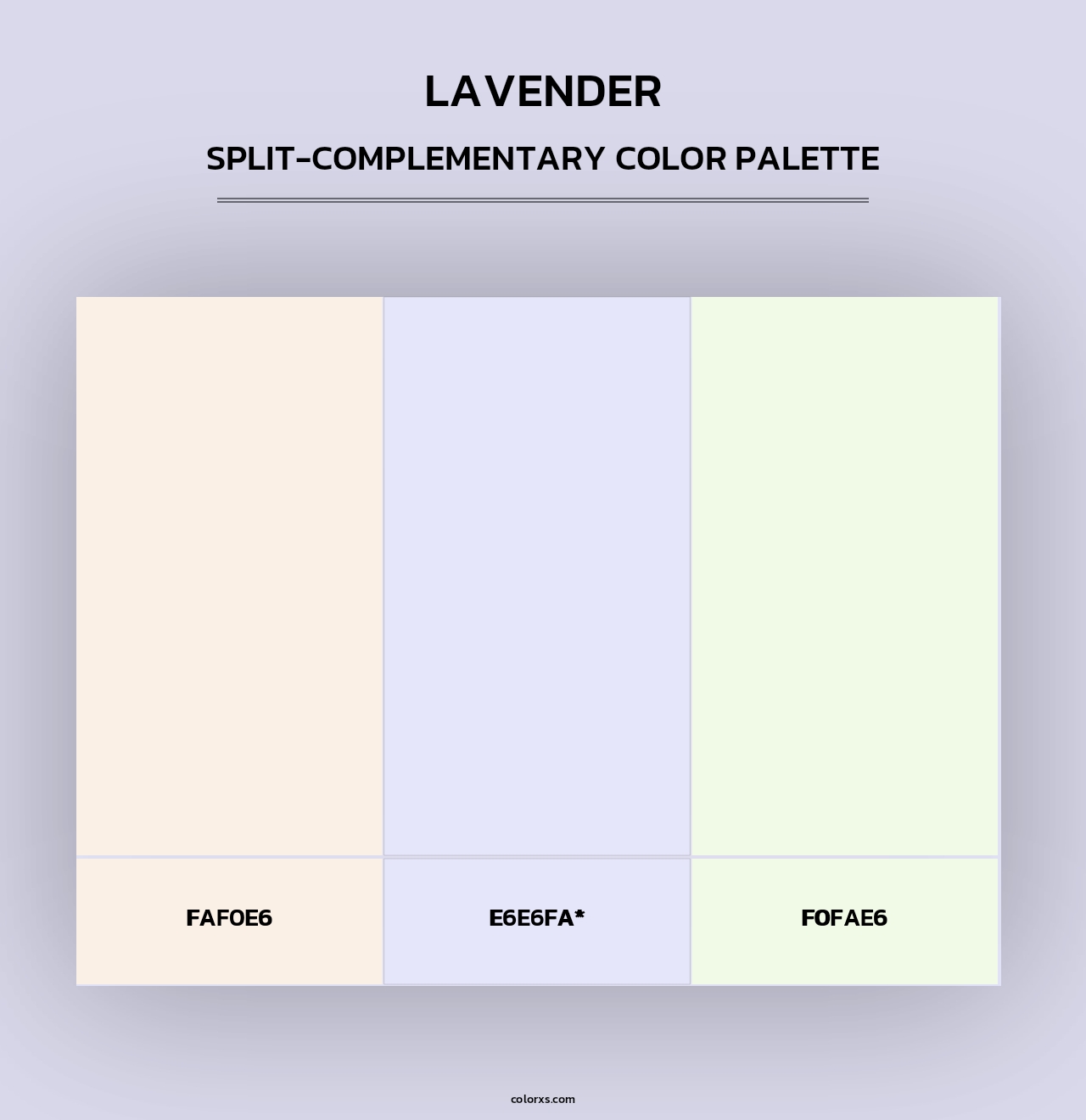 Lavender - Split-Complementary Color Palette