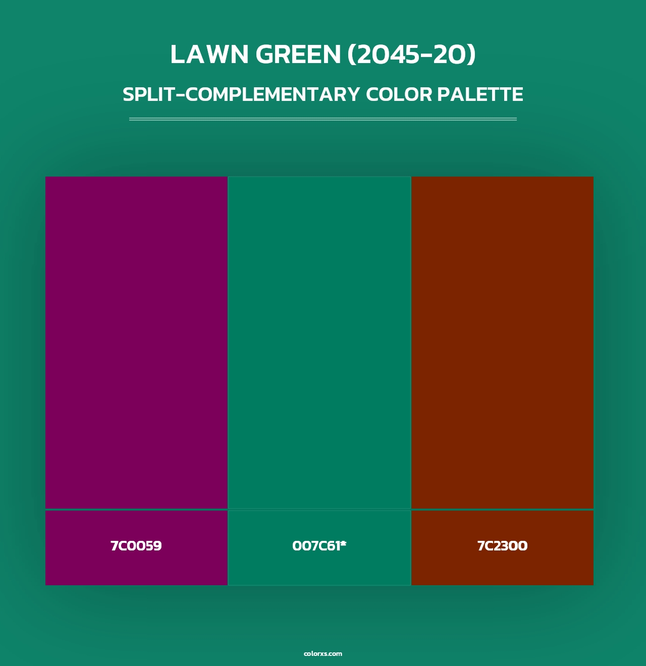 Lawn Green (2045-20) - Split-Complementary Color Palette