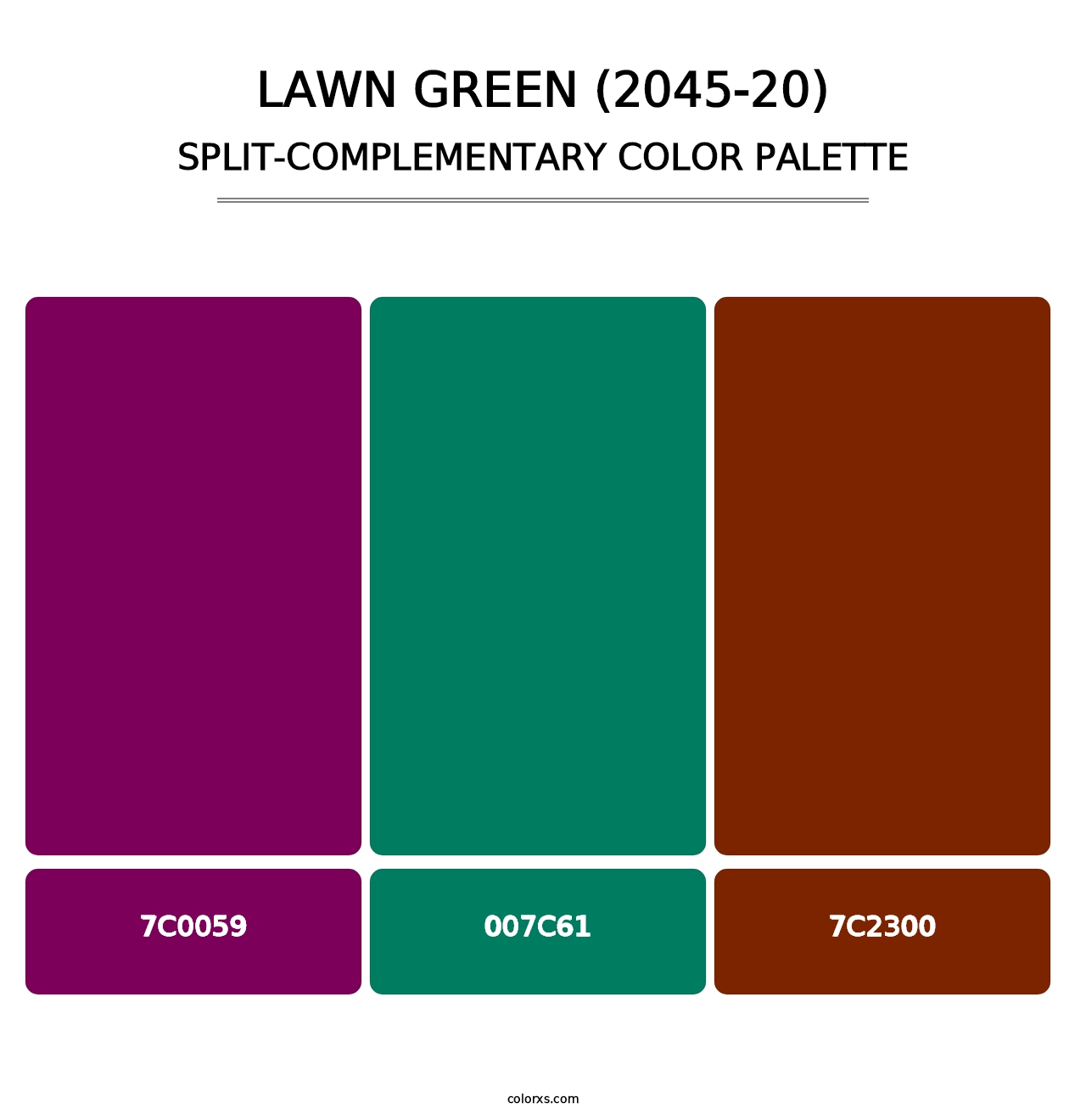 Lawn Green (2045-20) - Split-Complementary Color Palette