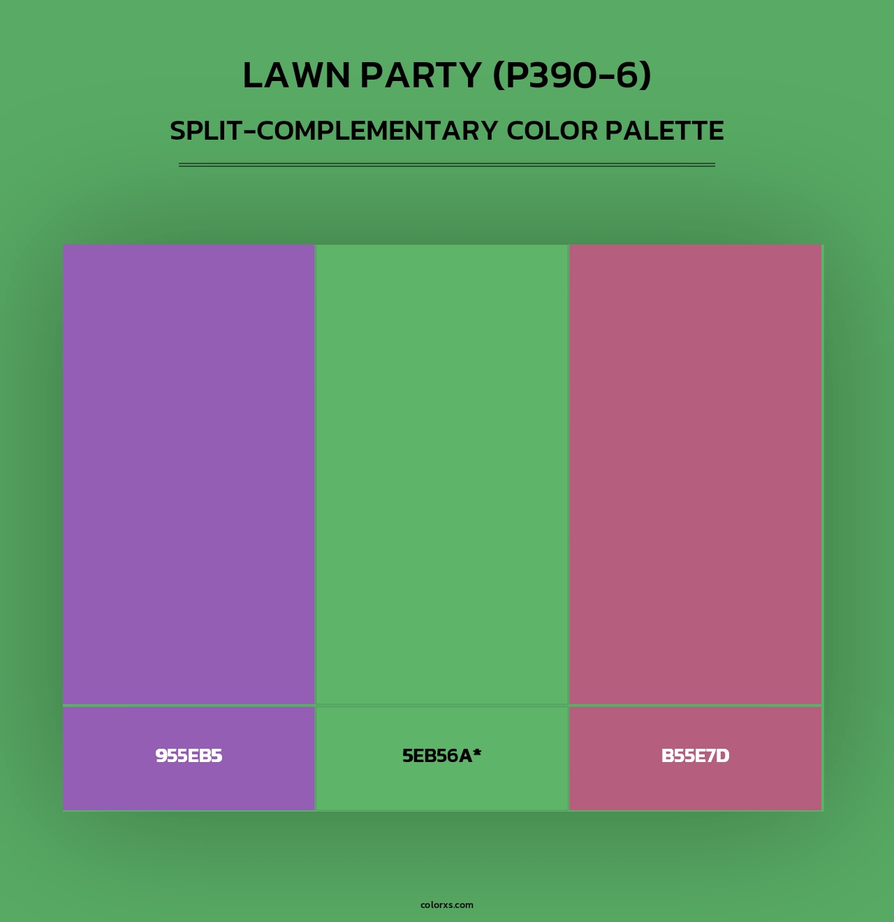 Lawn Party (P390-6) - Split-Complementary Color Palette