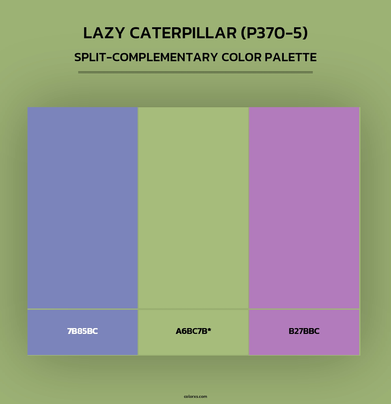 Lazy Caterpillar (P370-5) - Split-Complementary Color Palette