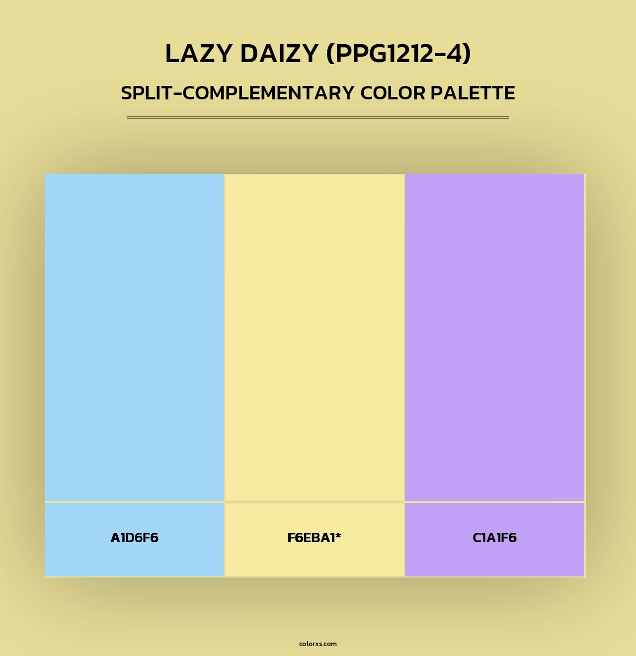 Lazy Daizy (PPG1212-4) - Split-Complementary Color Palette
