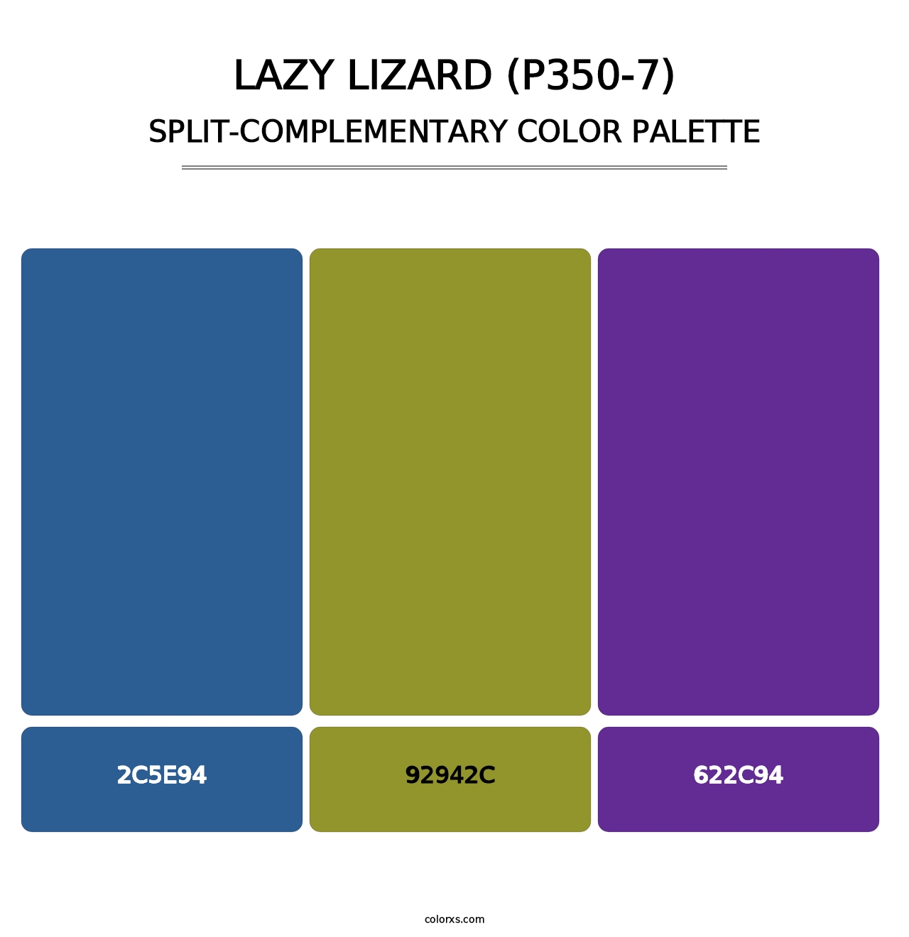 Lazy Lizard (P350-7) - Split-Complementary Color Palette