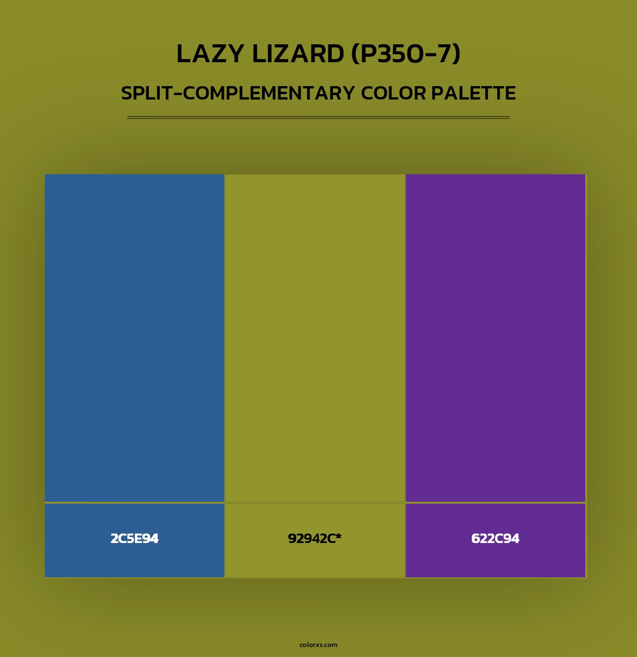 Lazy Lizard (P350-7) - Split-Complementary Color Palette