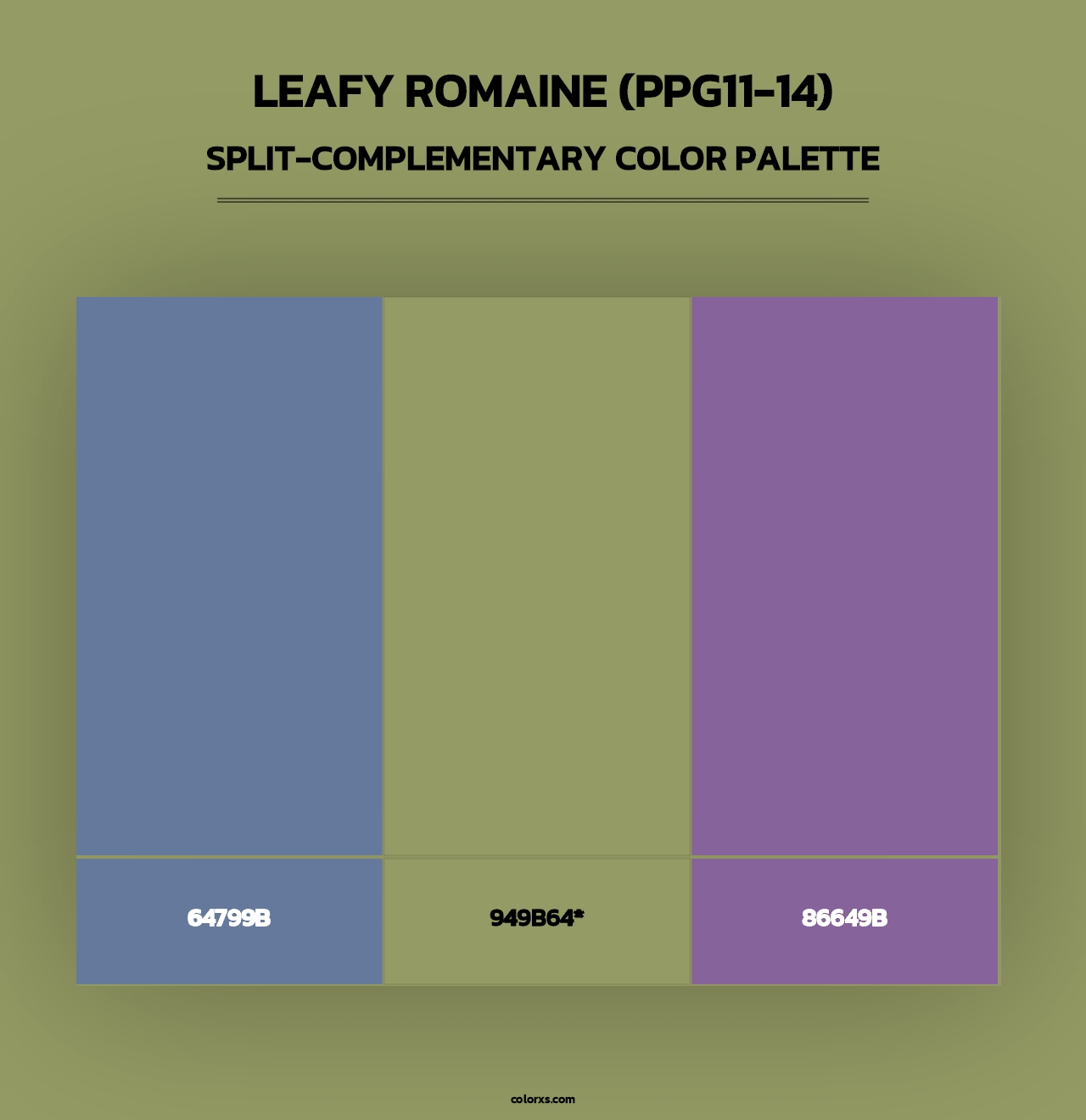 Leafy Romaine (PPG11-14) - Split-Complementary Color Palette