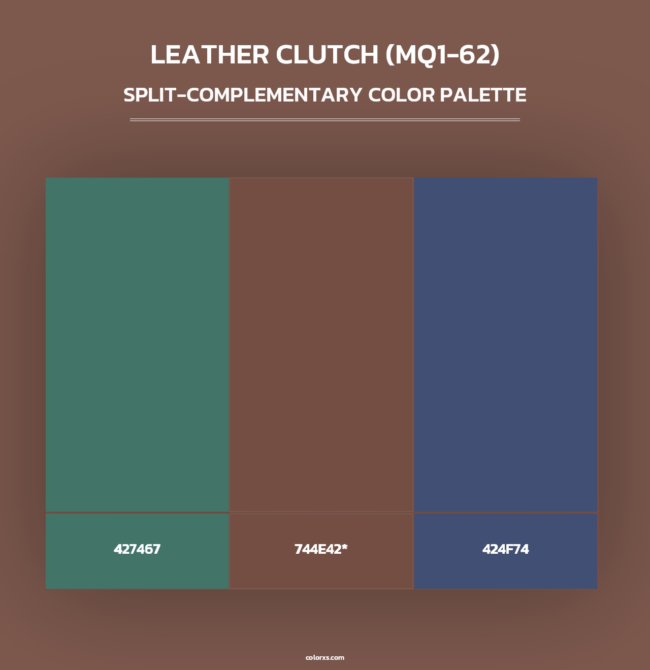 Leather Clutch (MQ1-62) - Split-Complementary Color Palette