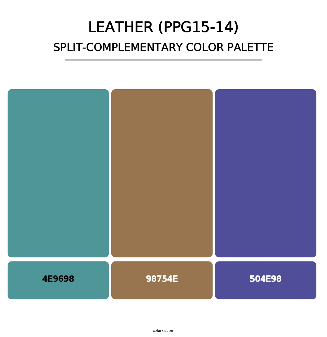 Leather (PPG15-14) - Split-Complementary Color Palette