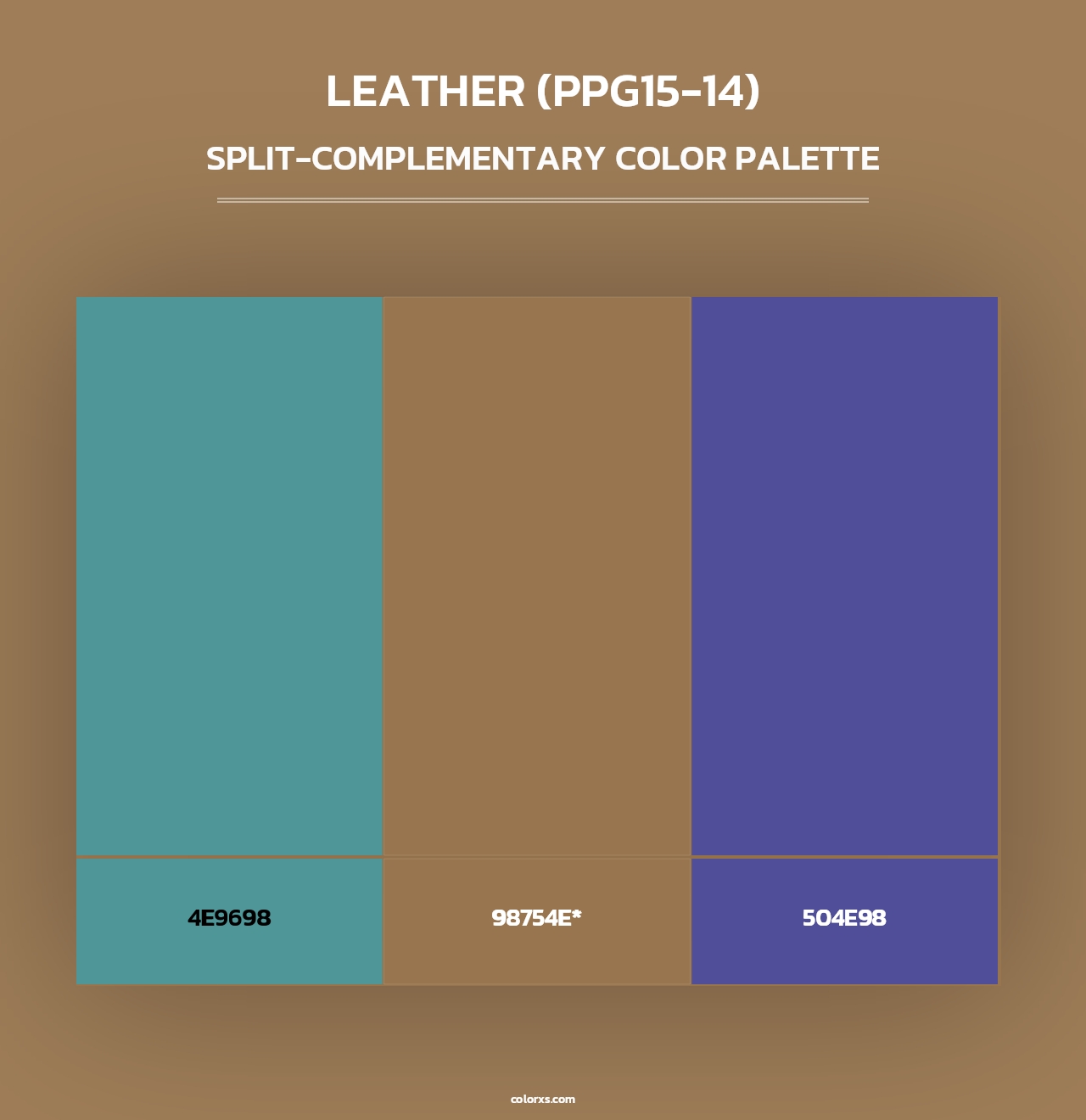 Leather (PPG15-14) - Split-Complementary Color Palette