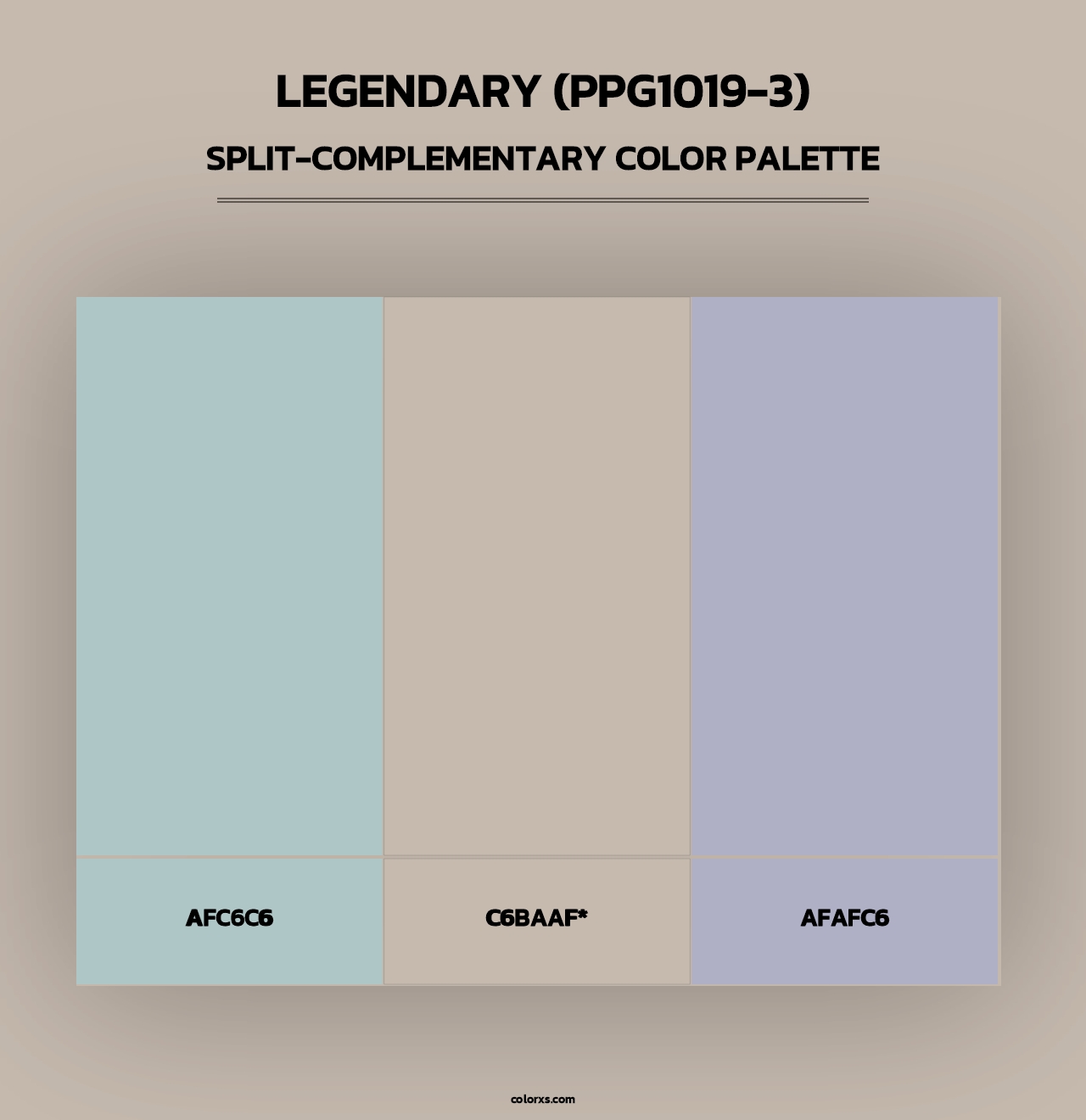 Legendary (PPG1019-3) - Split-Complementary Color Palette