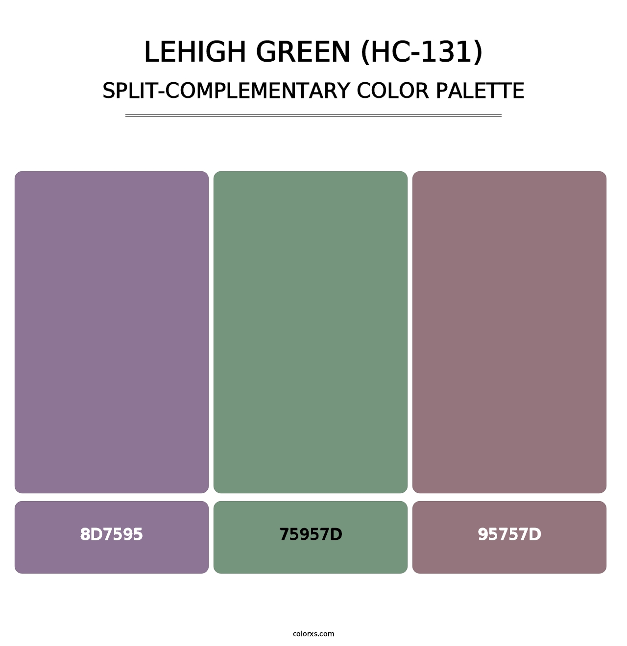 Lehigh Green (HC-131) - Split-Complementary Color Palette