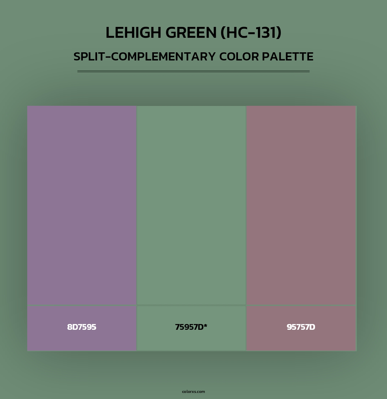 Lehigh Green (HC-131) - Split-Complementary Color Palette