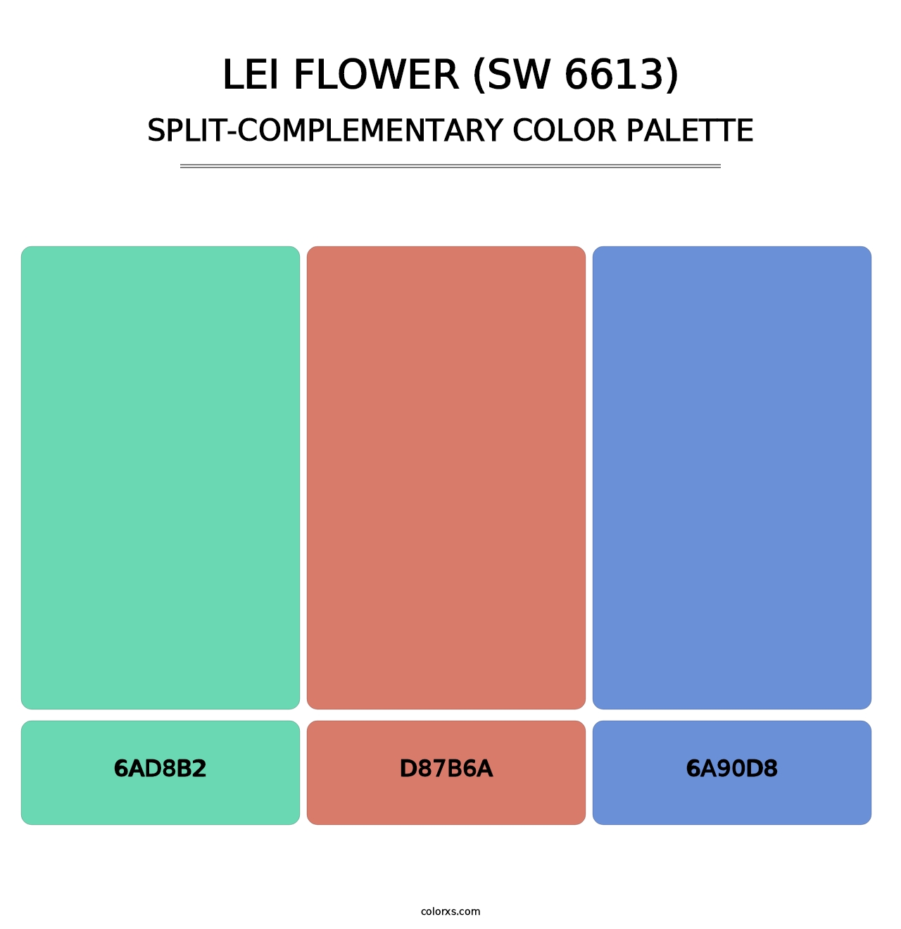 Lei Flower (SW 6613) - Split-Complementary Color Palette
